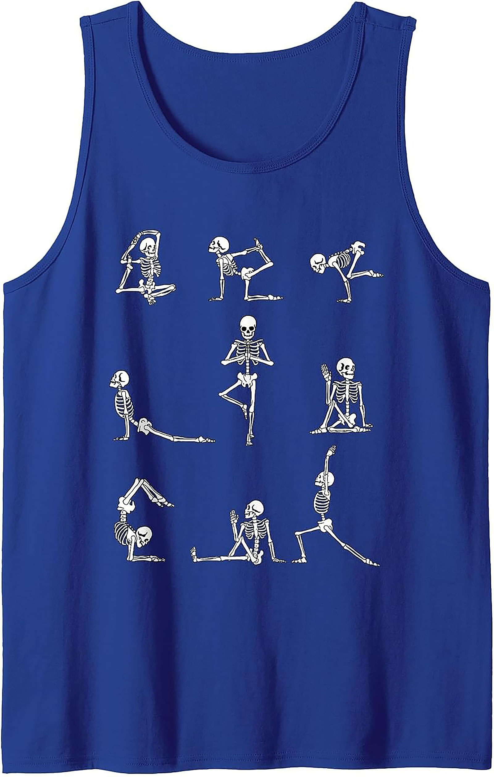 Skeleton Yoga Poses Graphic Tank Unisex Workout Sleeveless Shirt