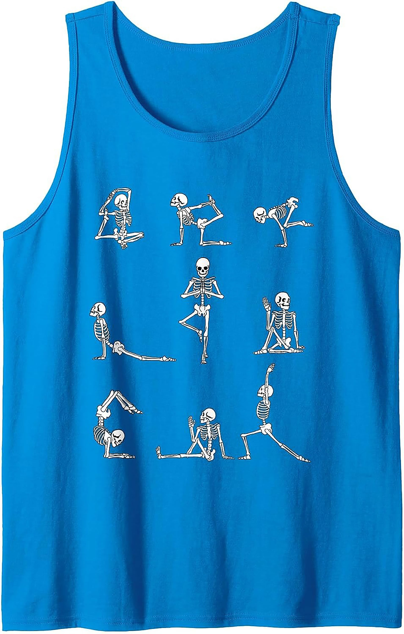 Skeleton Yoga Poses Graphic Tank Unisex Workout Sleeveless Shirt