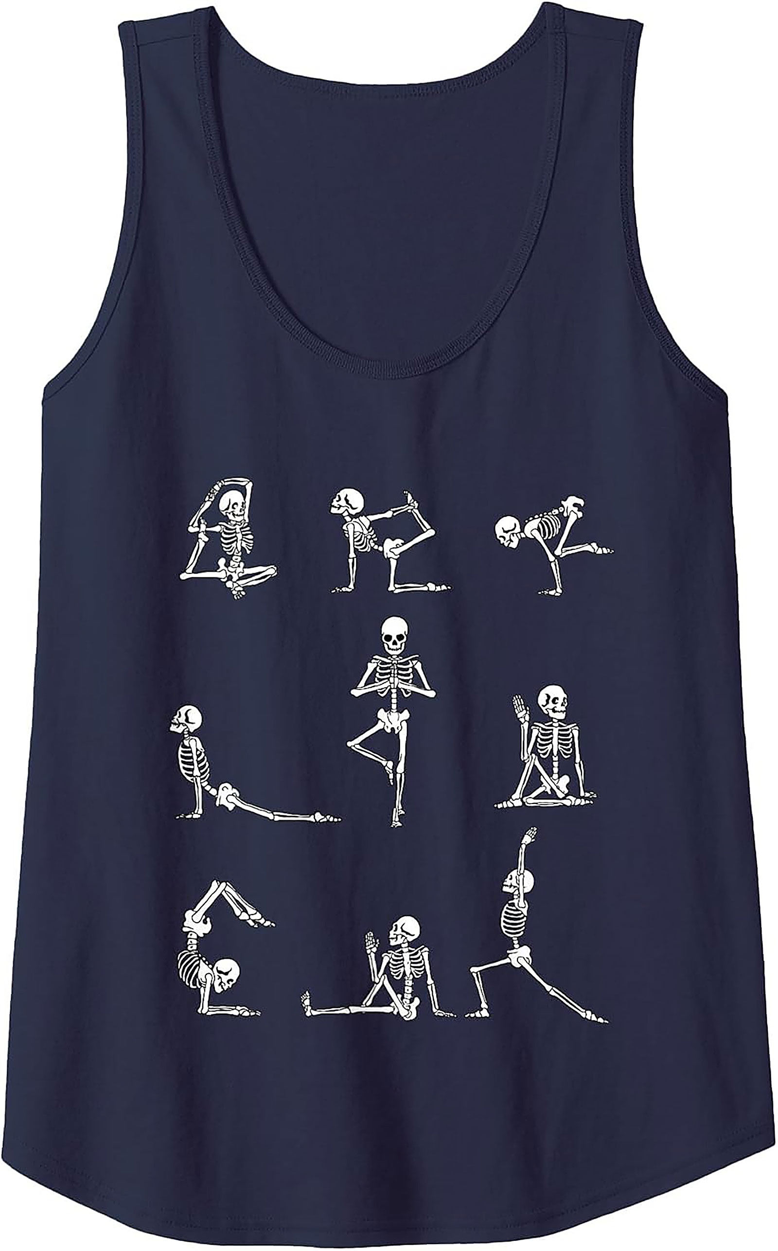 Skeleton Yoga Poses Graphic Tank Unisex Workout Sleeveless Shirt