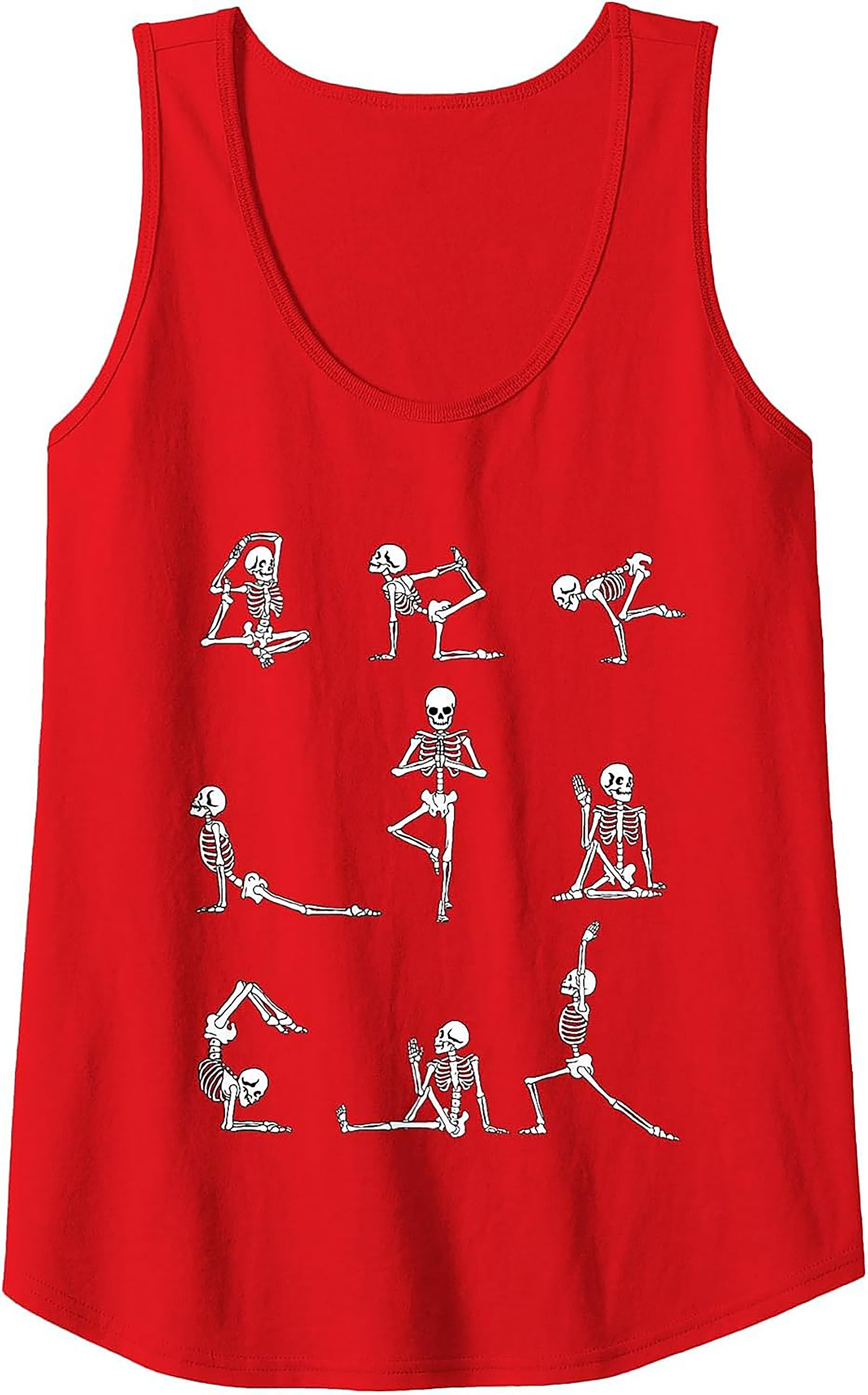 Skeleton Yoga Poses Graphic Tank Unisex Workout Sleeveless Shirt