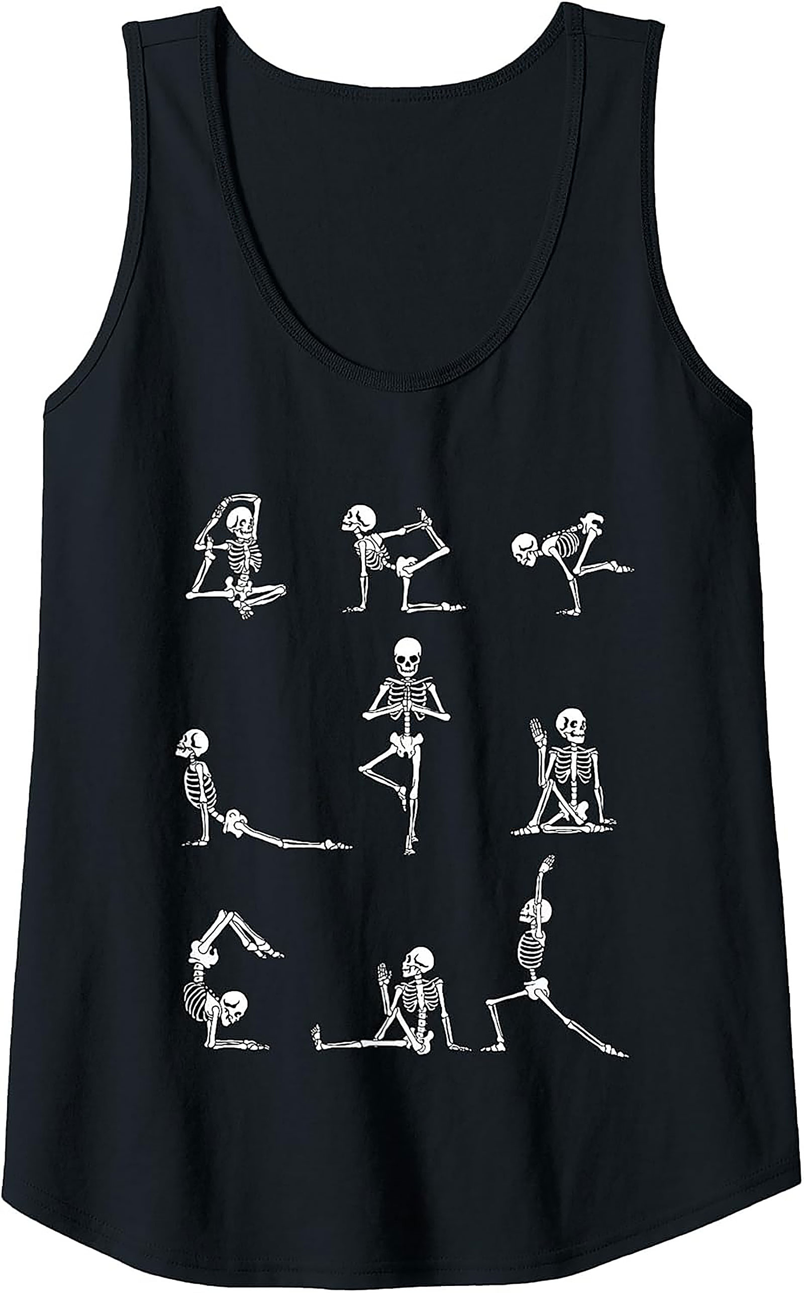 Skeleton Yoga Poses Graphic Tank Unisex Workout Sleeveless Shirt