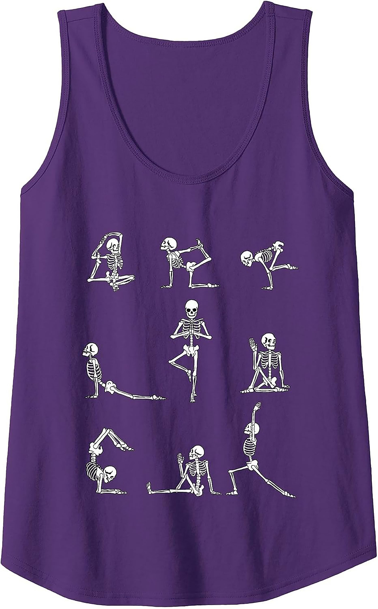 Skeleton Yoga Poses Graphic Tank Unisex Workout Sleeveless Shirt