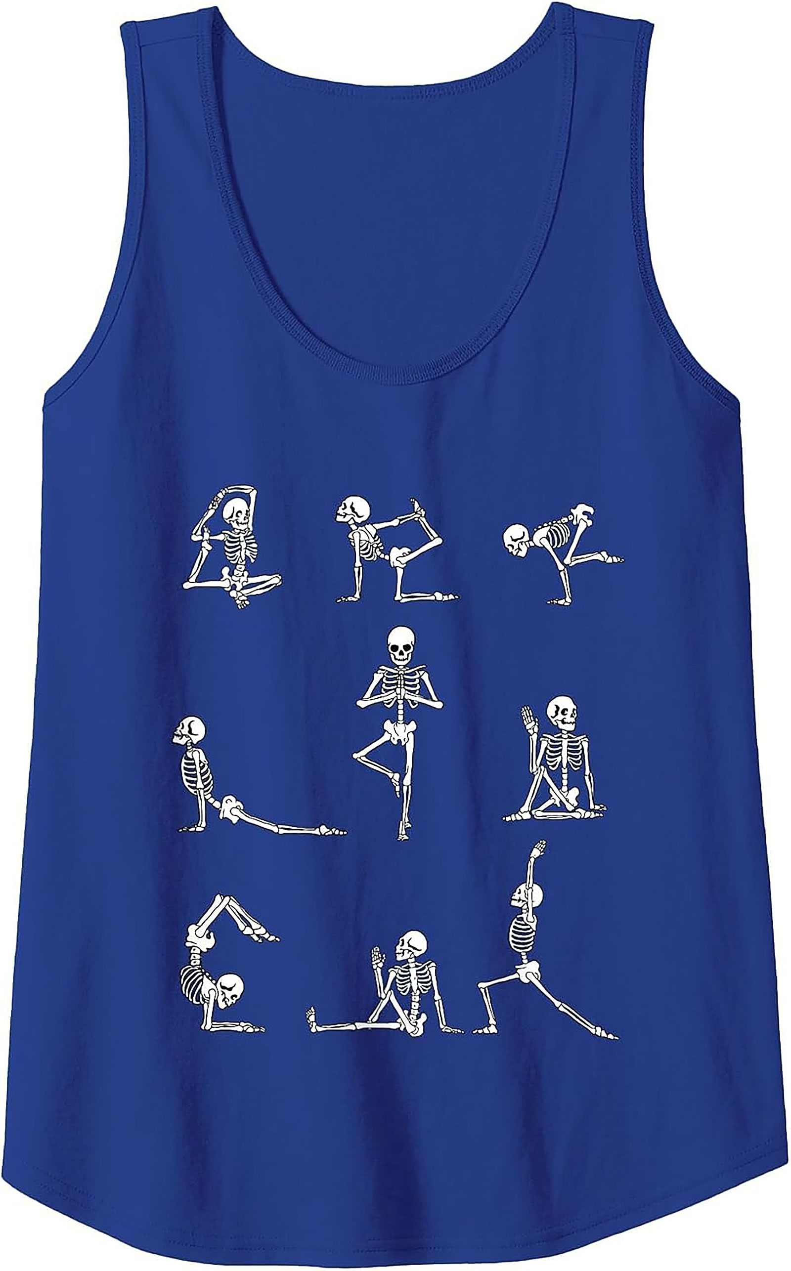 Skeleton Yoga Poses Graphic Tank Unisex Workout Sleeveless Shirt