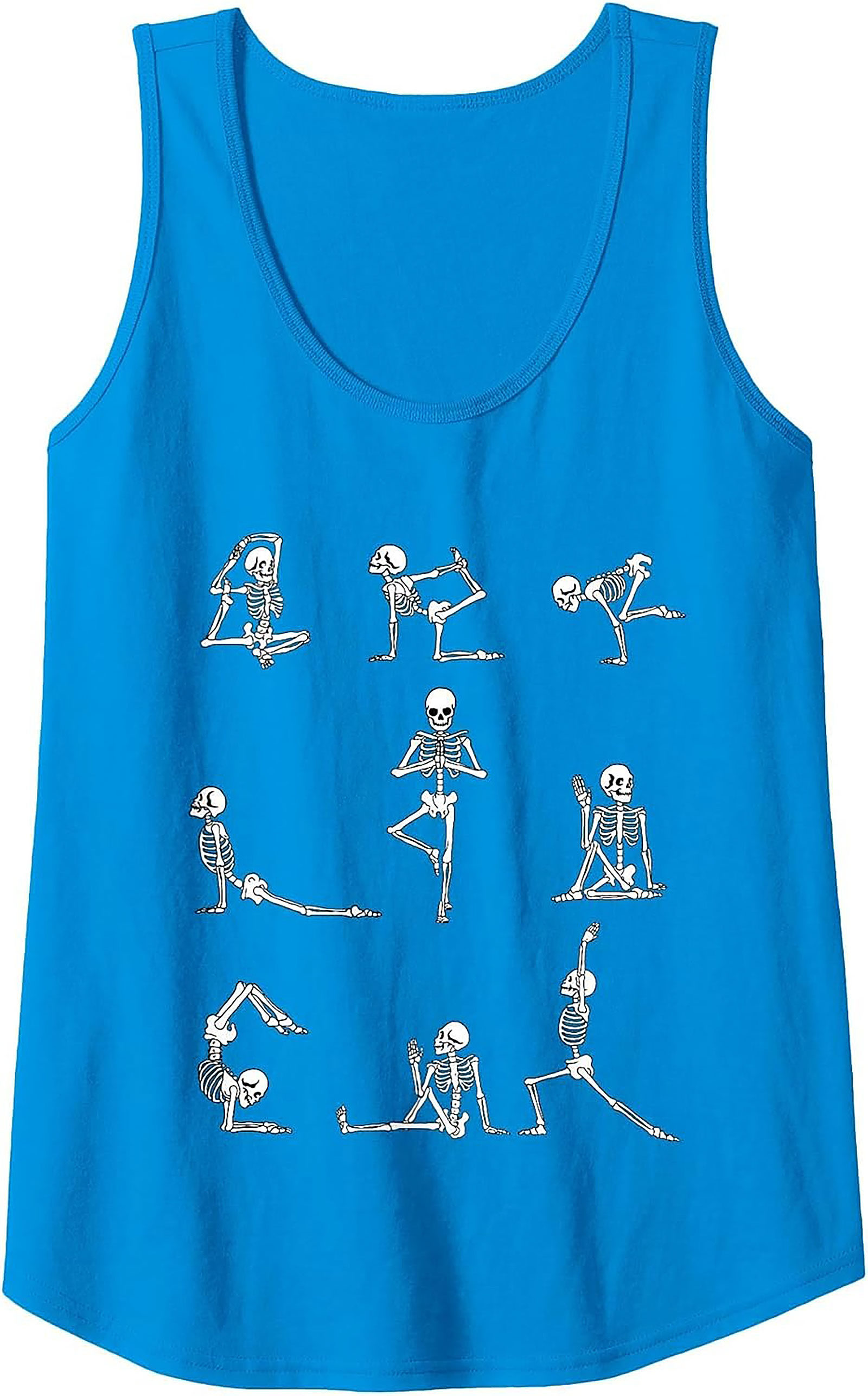 Skeleton Yoga Poses Graphic Tank Unisex Workout Sleeveless Shirt