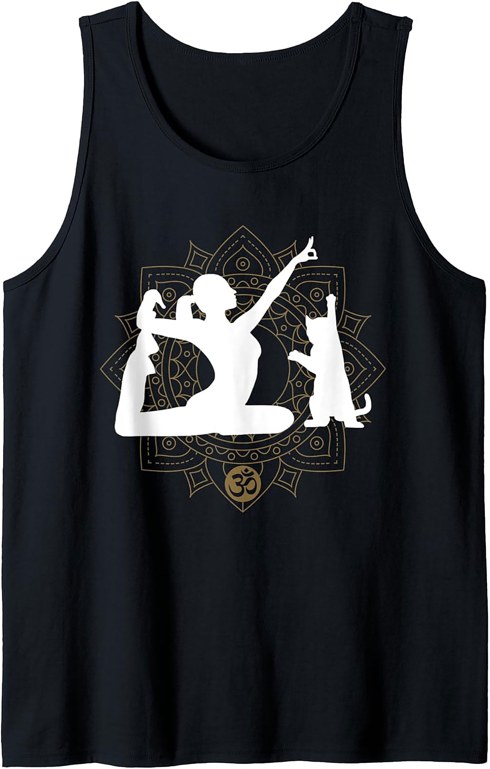 Yoga Cat Graphic Tank Zen Sleeveless Shirt Gift