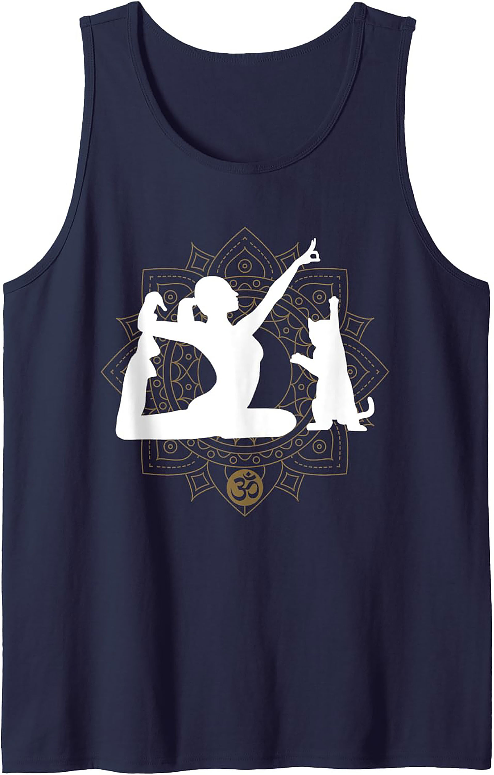 Yoga Cat Graphic Tank Zen Sleeveless Shirt Gift