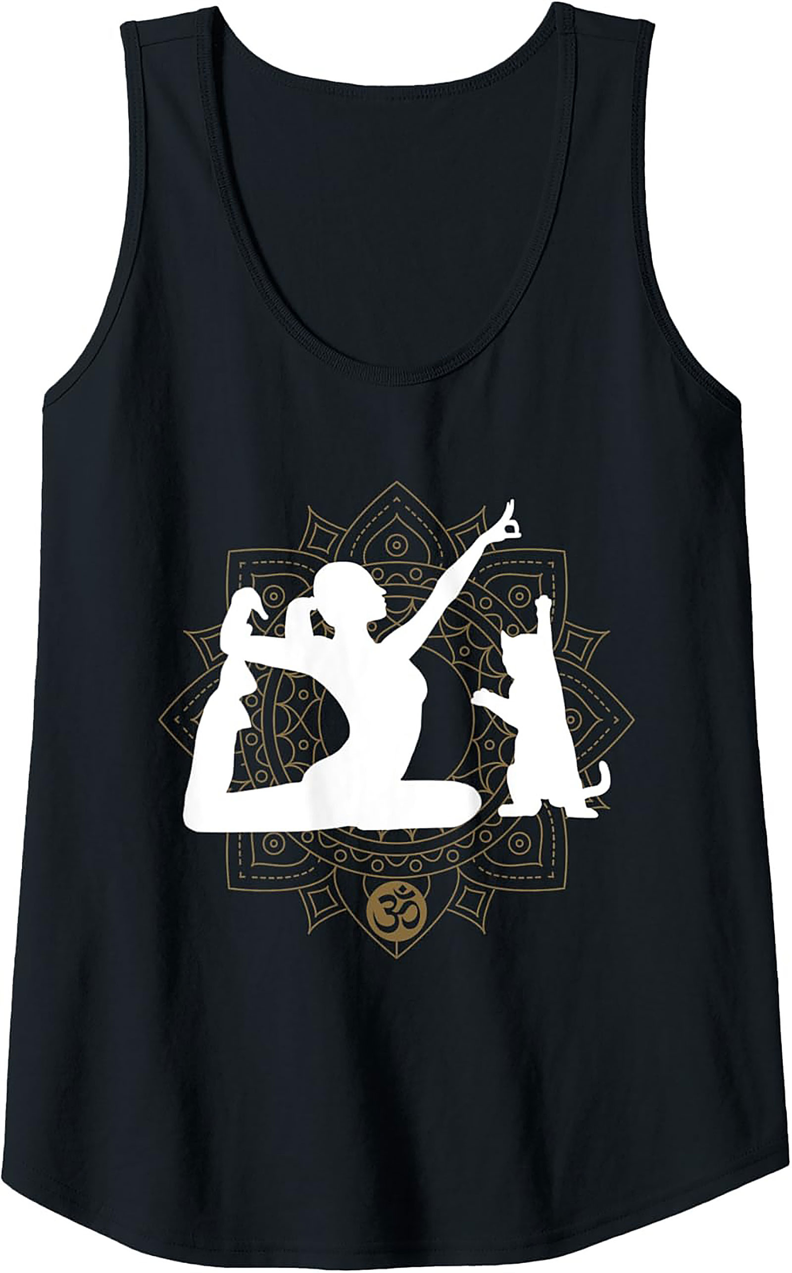 Yoga Cat Graphic Tank Zen Sleeveless Shirt Gift
