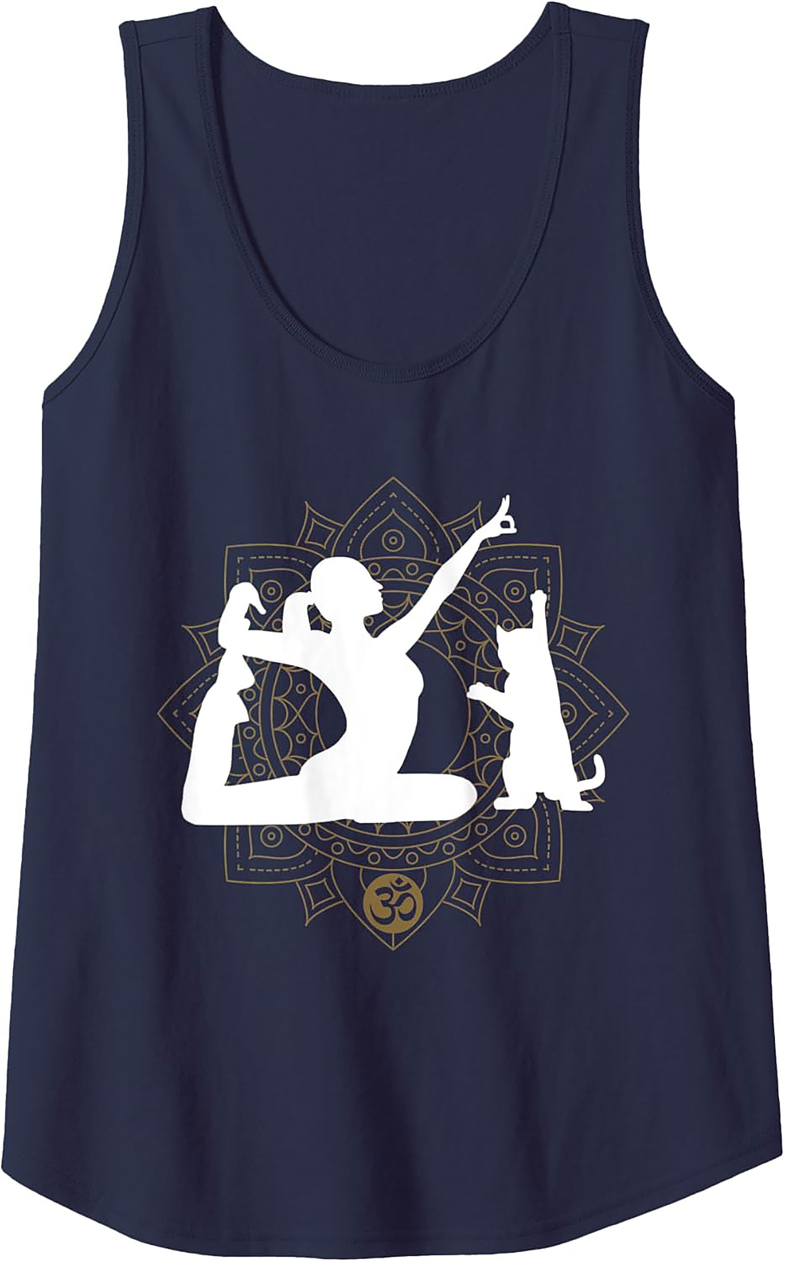 Yoga Cat Graphic Tank Zen Sleeveless Shirt Gift