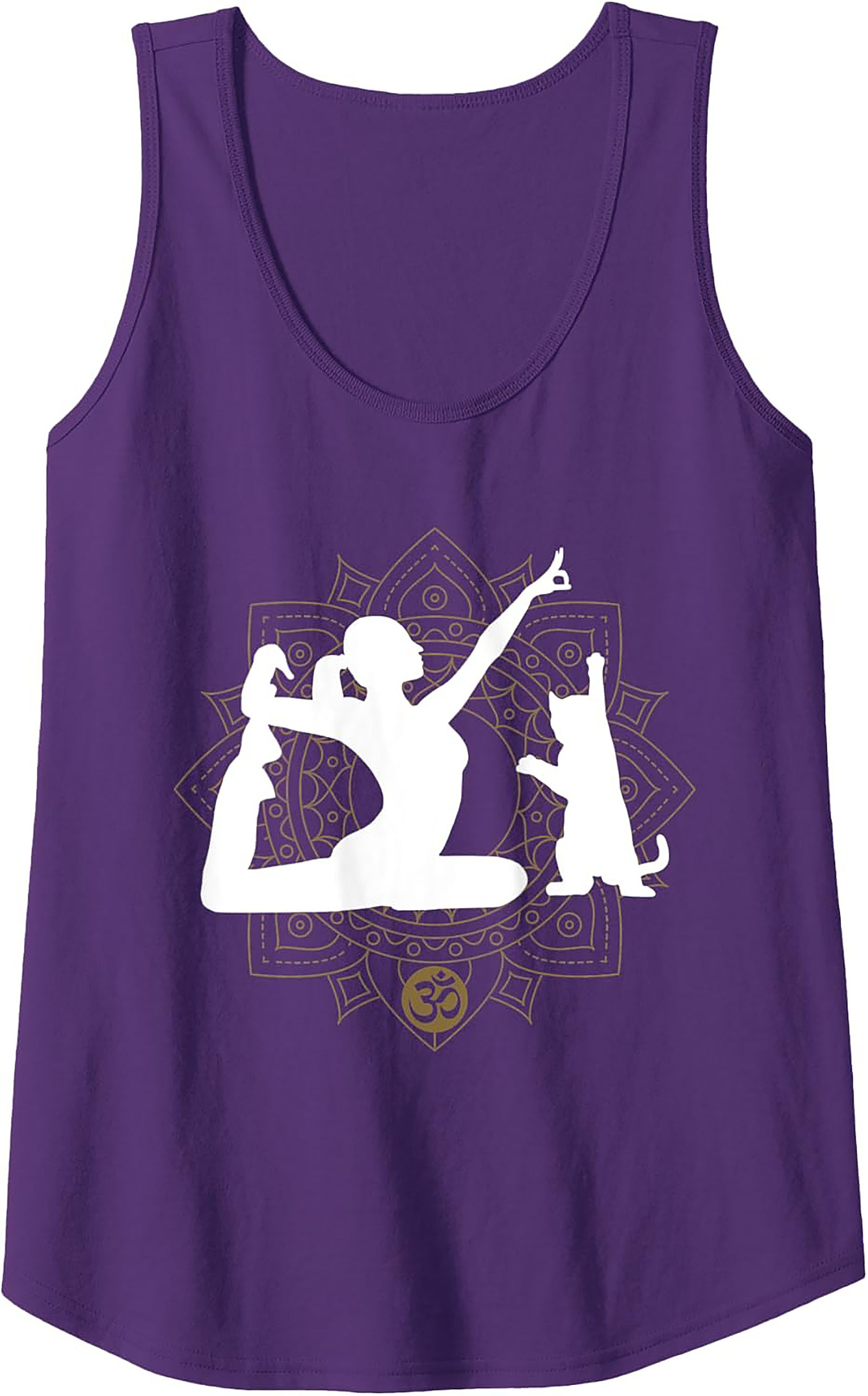 Yoga Cat Graphic Tank Zen Sleeveless Shirt Gift