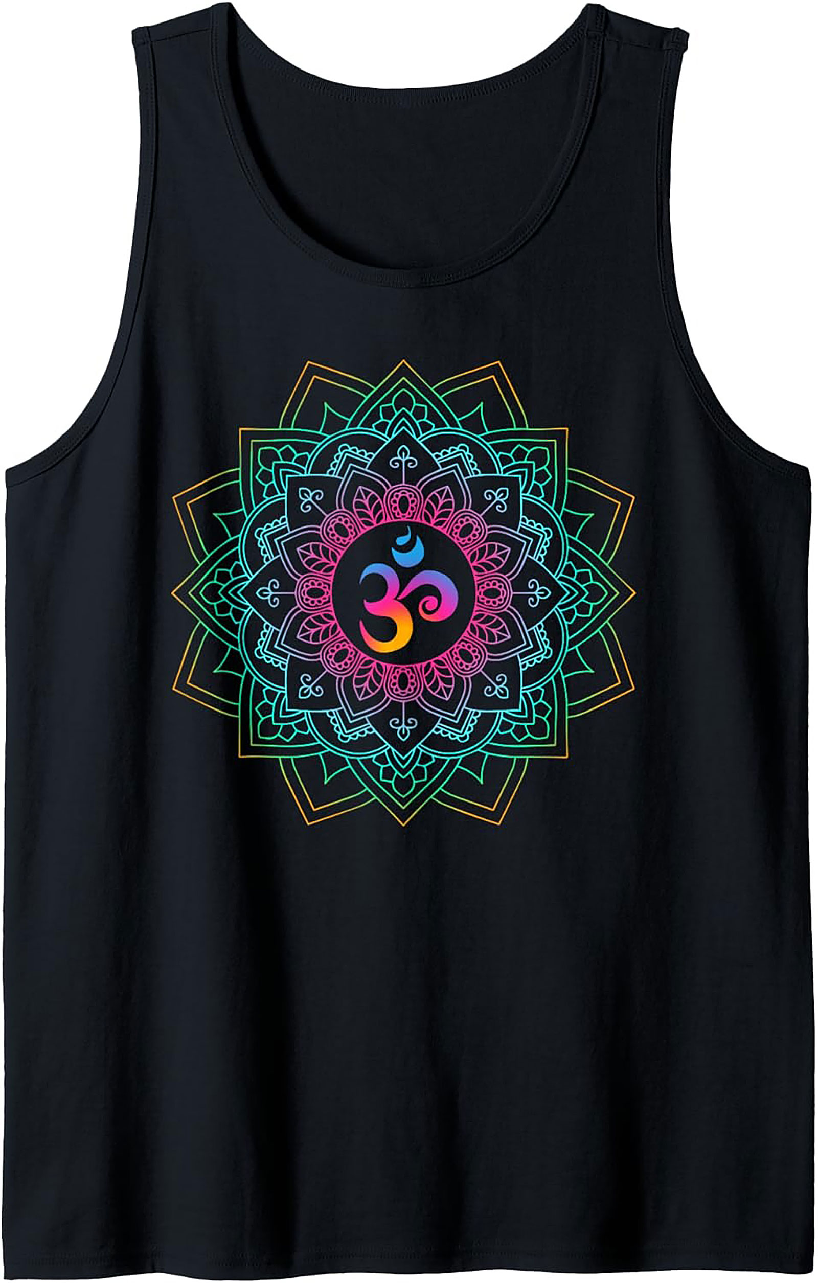 Om Mandala Graphic Tank Top Yoga Sleeveless Shirt