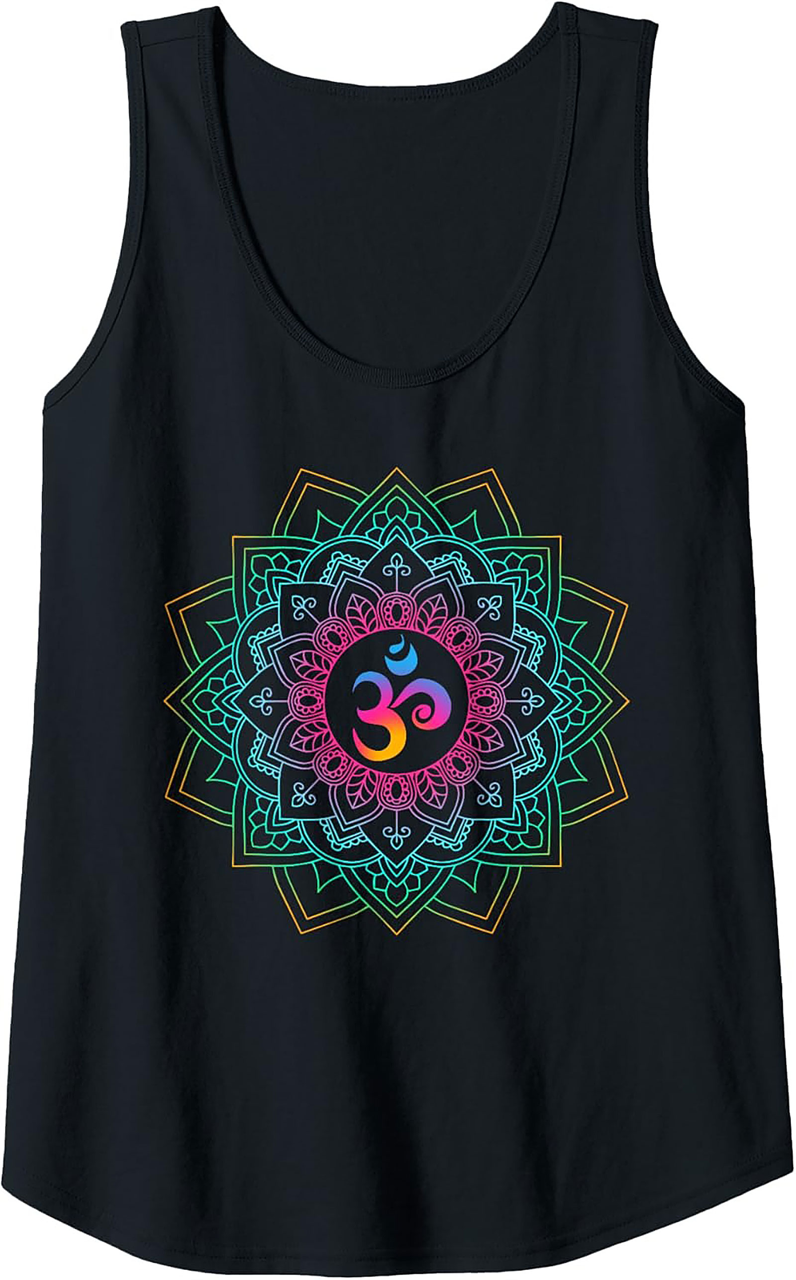 Om Mandala Graphic Tank Top Yoga Sleeveless Shirt