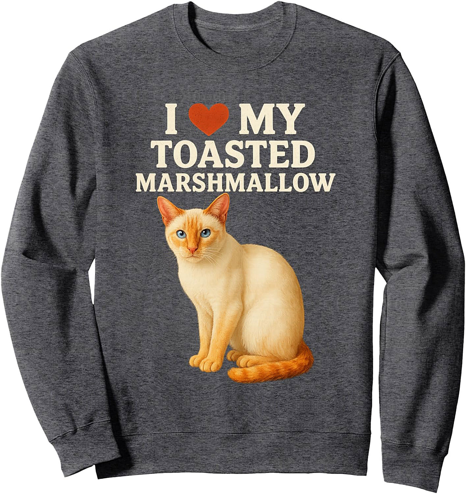 Toasted Marshmallow Cat Crewneck Sweatshirt Cozy Gift