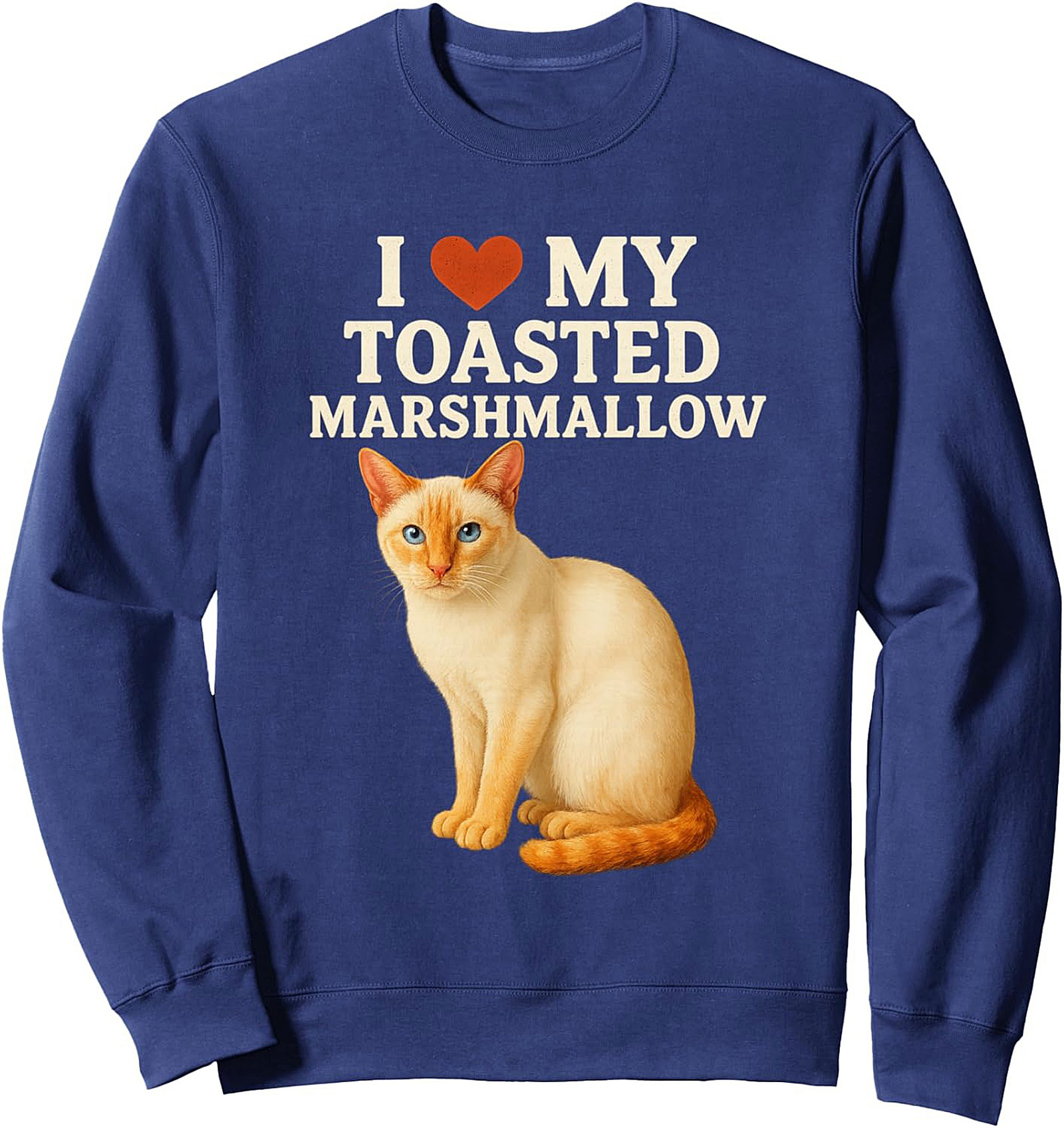 Toasted Marshmallow Cat Crewneck Sweatshirt Cozy Gift