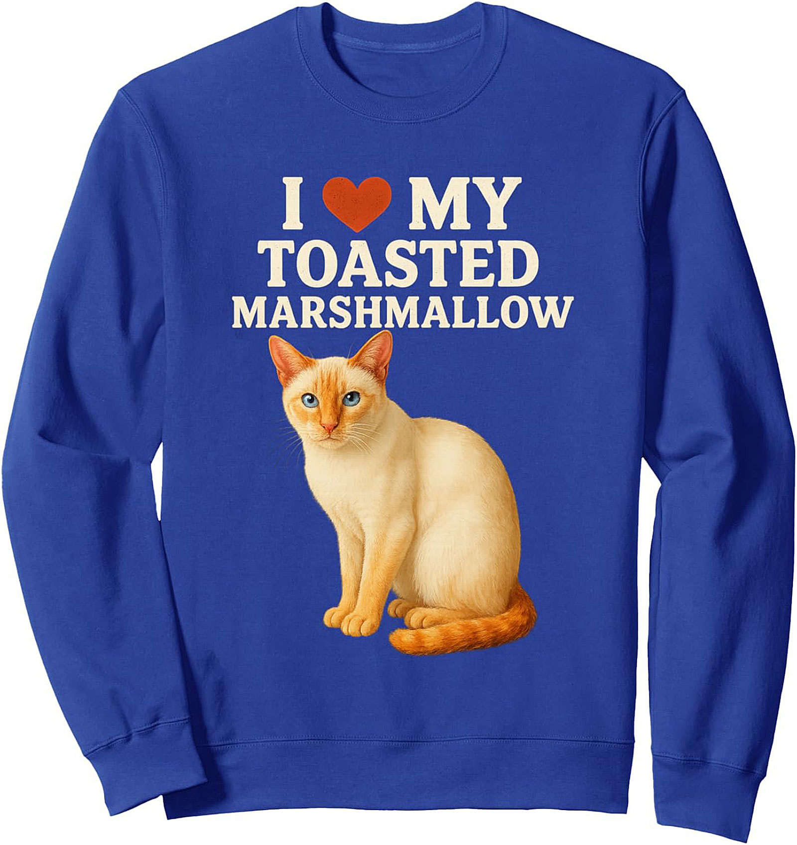 Toasted Marshmallow Cat Crewneck Sweatshirt Cozy Gift
