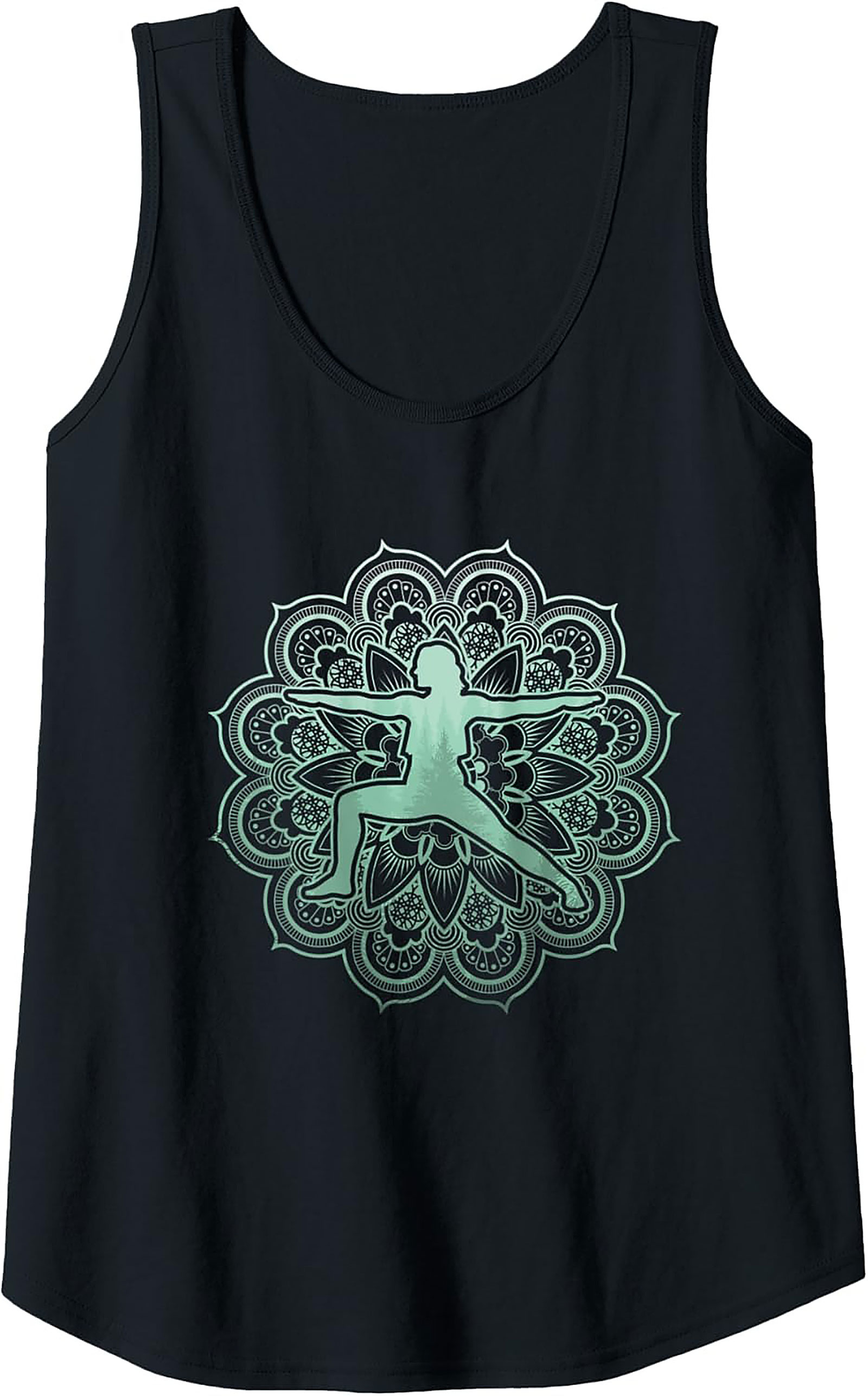 Warrior II Pose Mandala Tank Top Spiritual Gym Wear