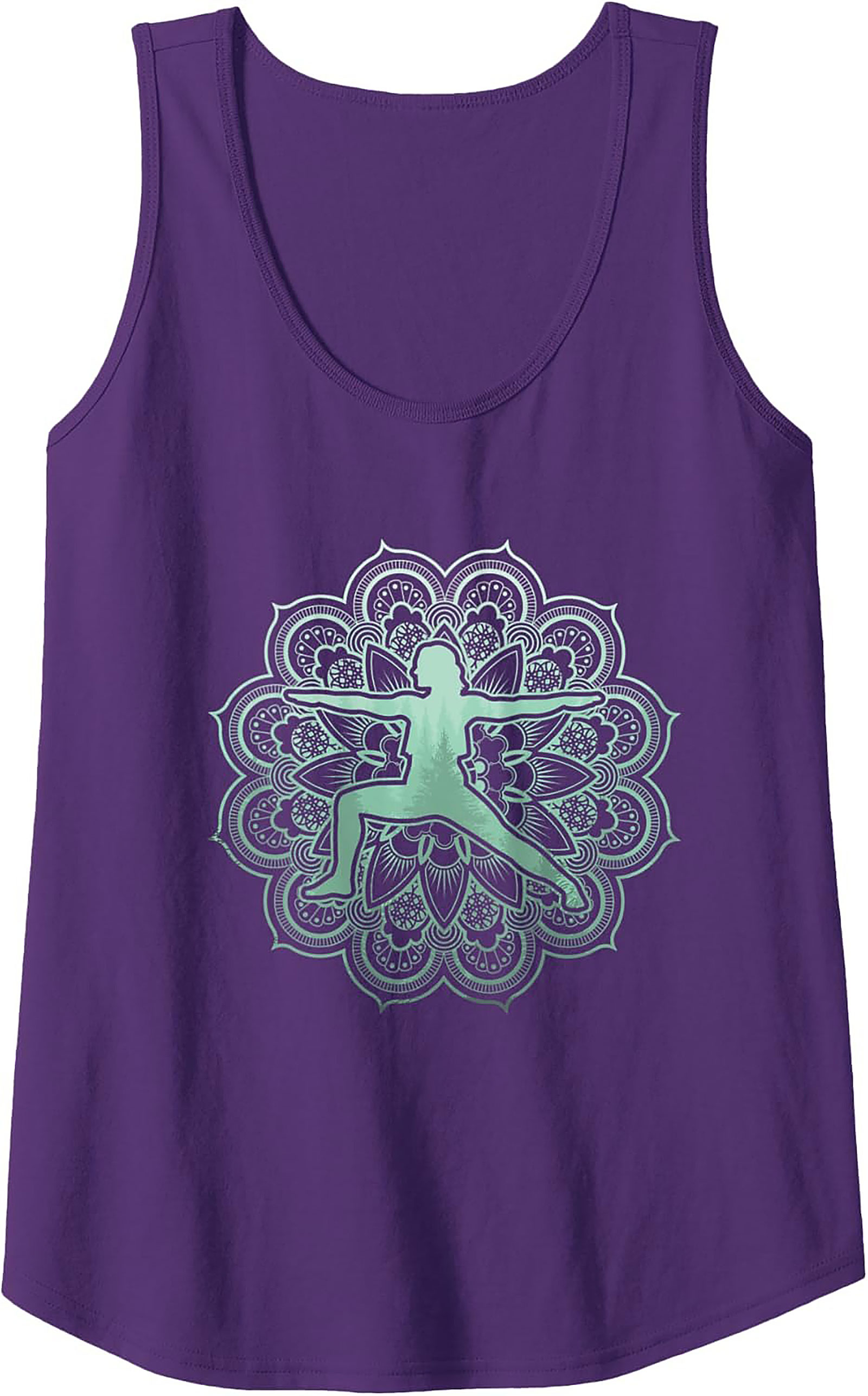 Warrior II Pose Mandala Tank Top Spiritual Gym Wear