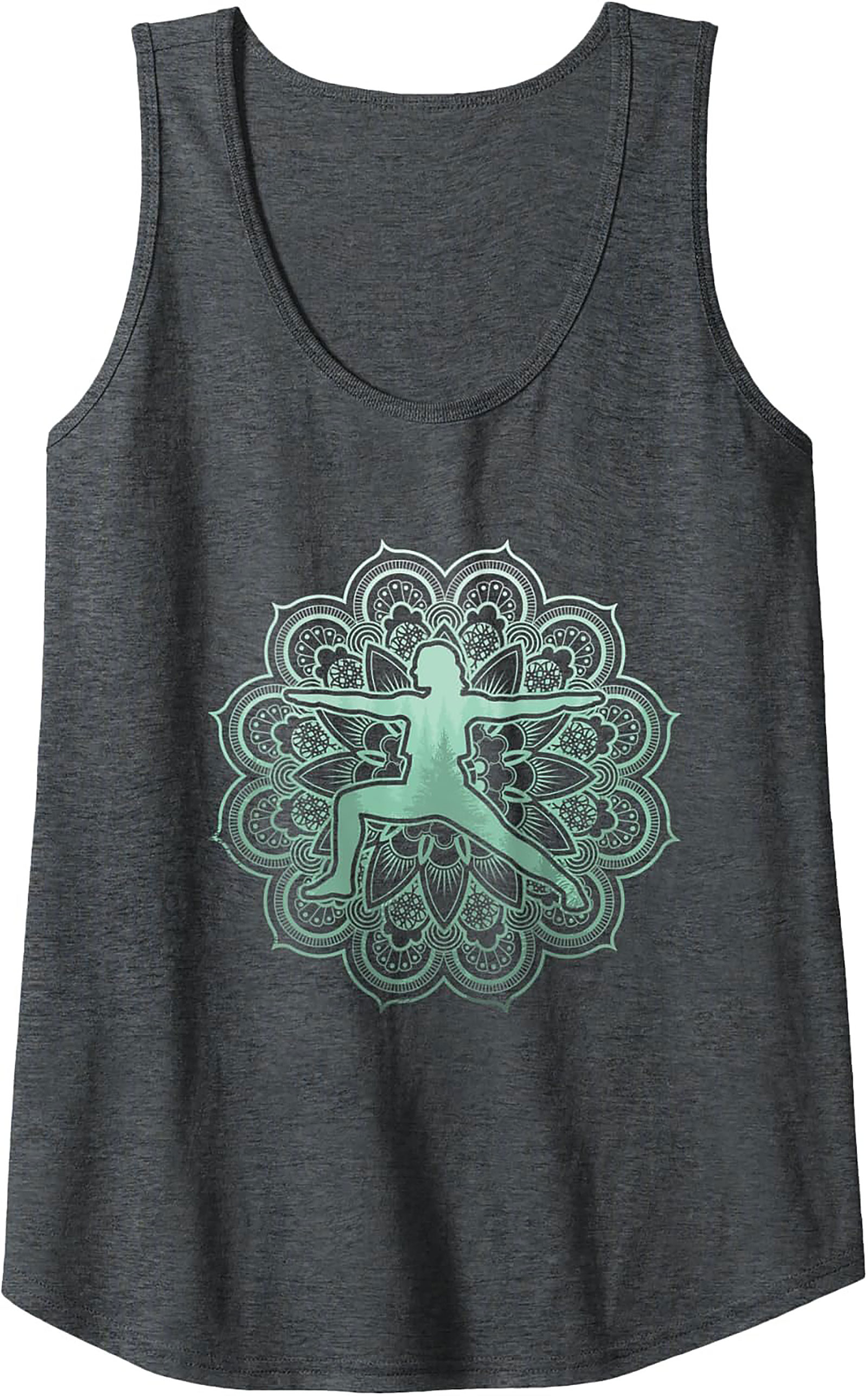 Warrior II Pose Mandala Tank Top Spiritual Gym Wear