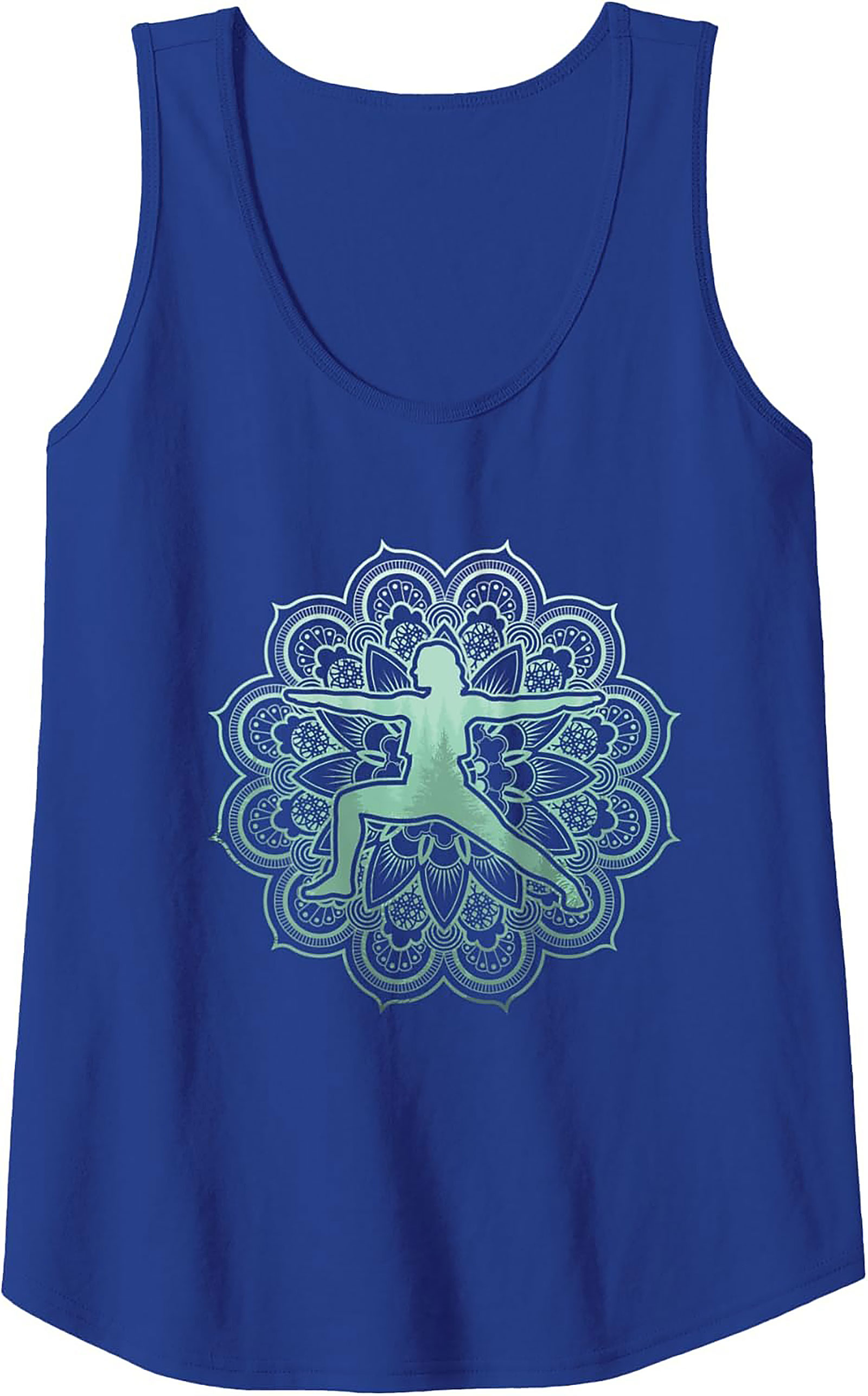 Warrior II Pose Mandala Tank Top Spiritual Gym Wear