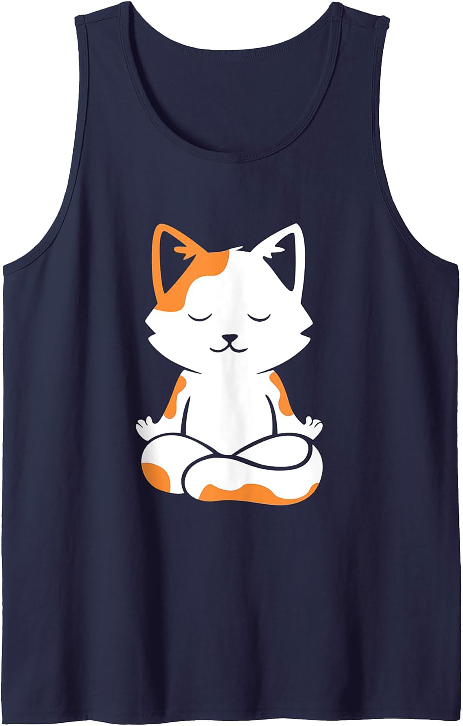 Zen Cat Graphic Tank Top Unisex Sleeveless Shirt
