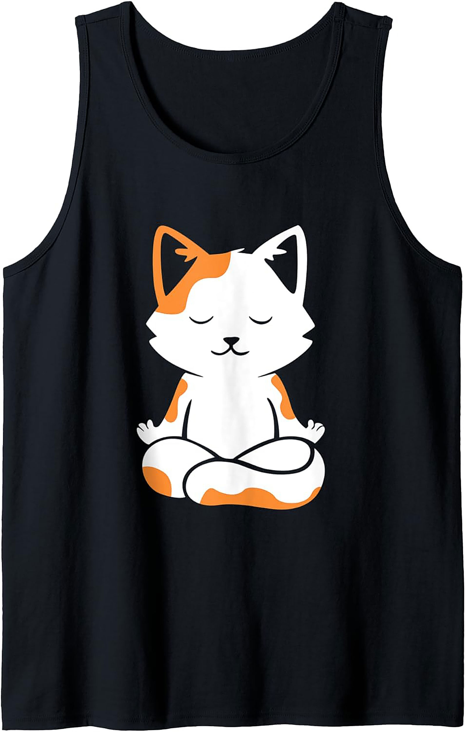 Zen Cat Graphic Tank Top Unisex Sleeveless Shirt