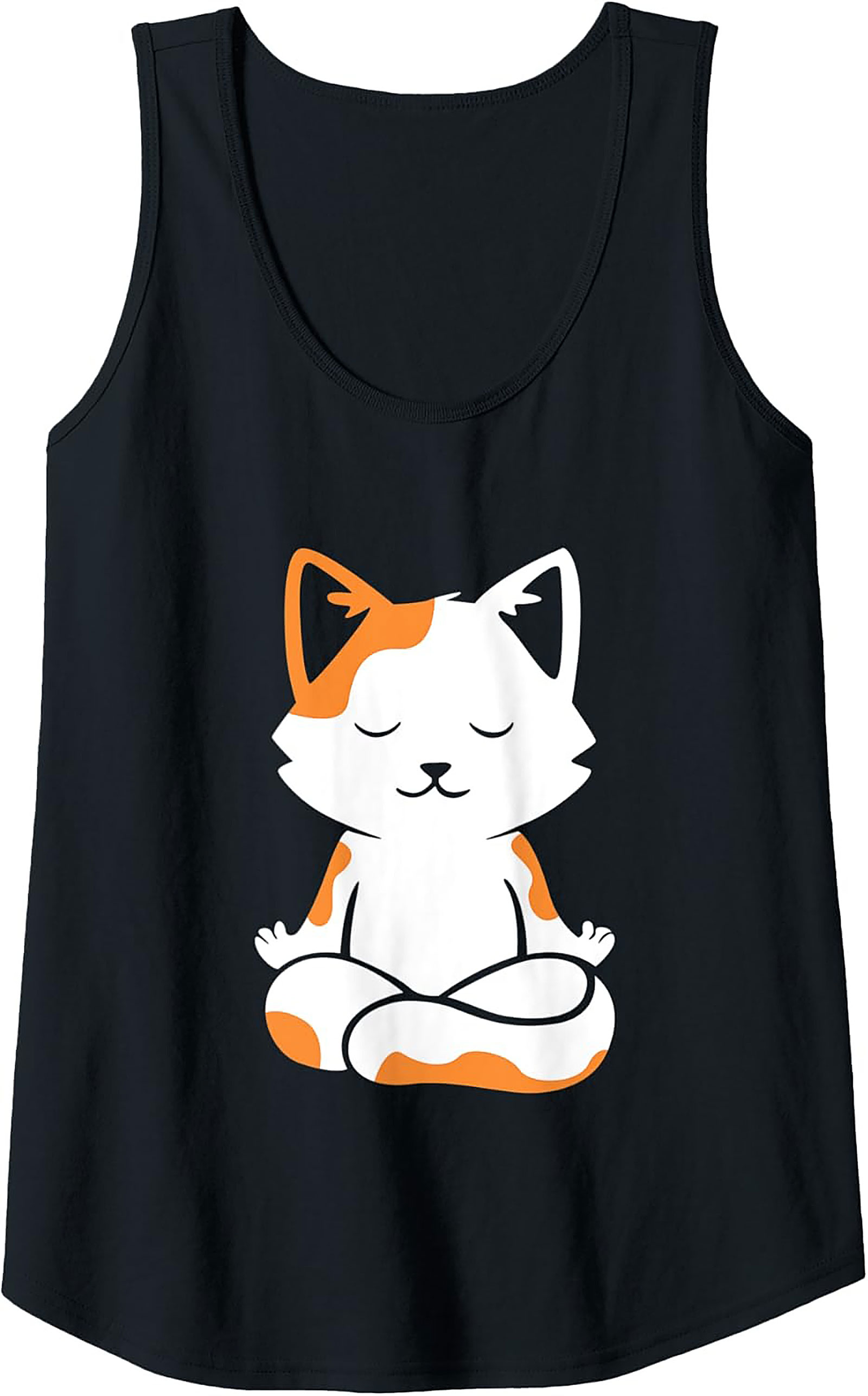 Zen Cat Graphic Tank Top Unisex Sleeveless Shirt
