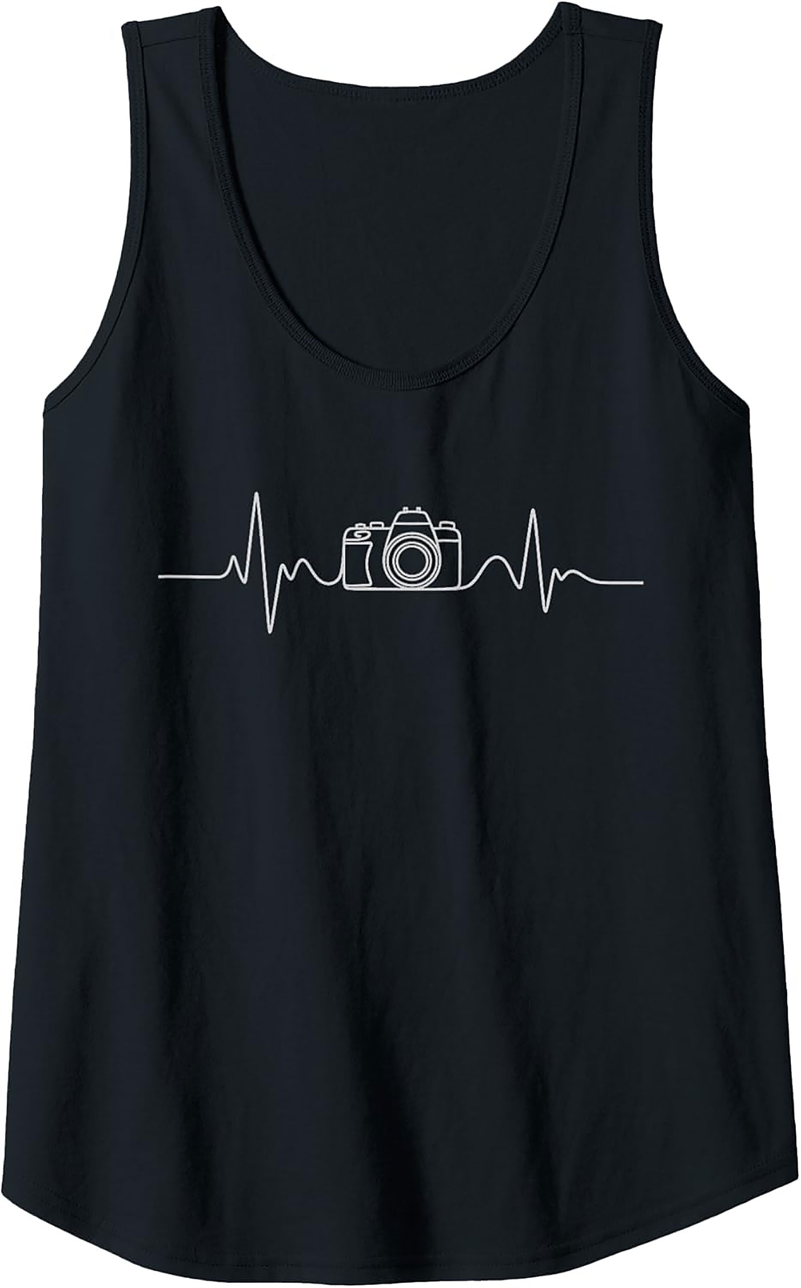 Camera Heartbeat Photographer Graphic Tank | Sleeveless Shirt