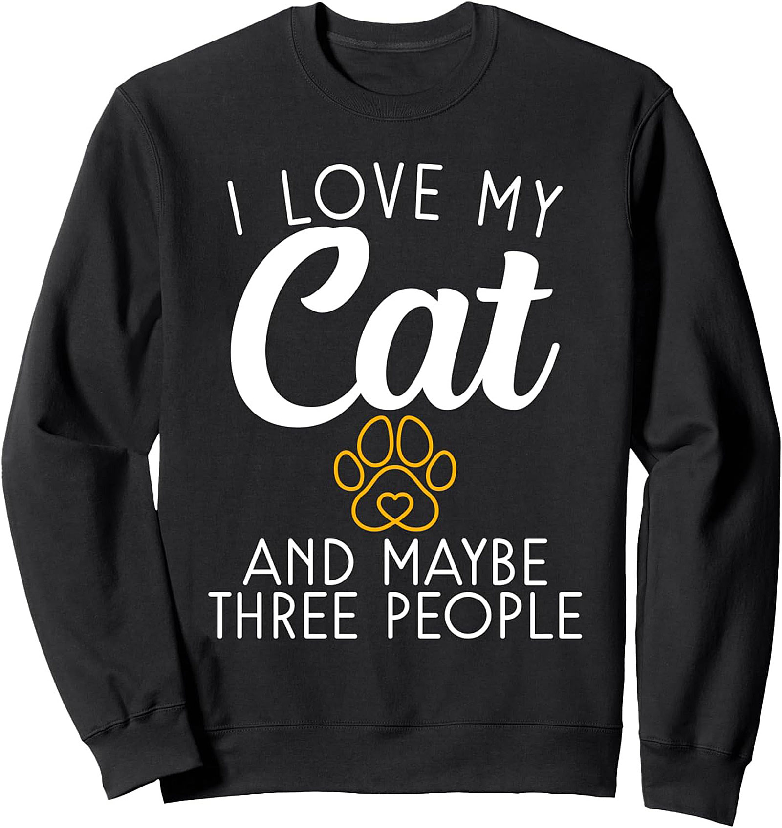 Funny Cat Lover Crewneck Sweatshirt Cozy Pullover Gift