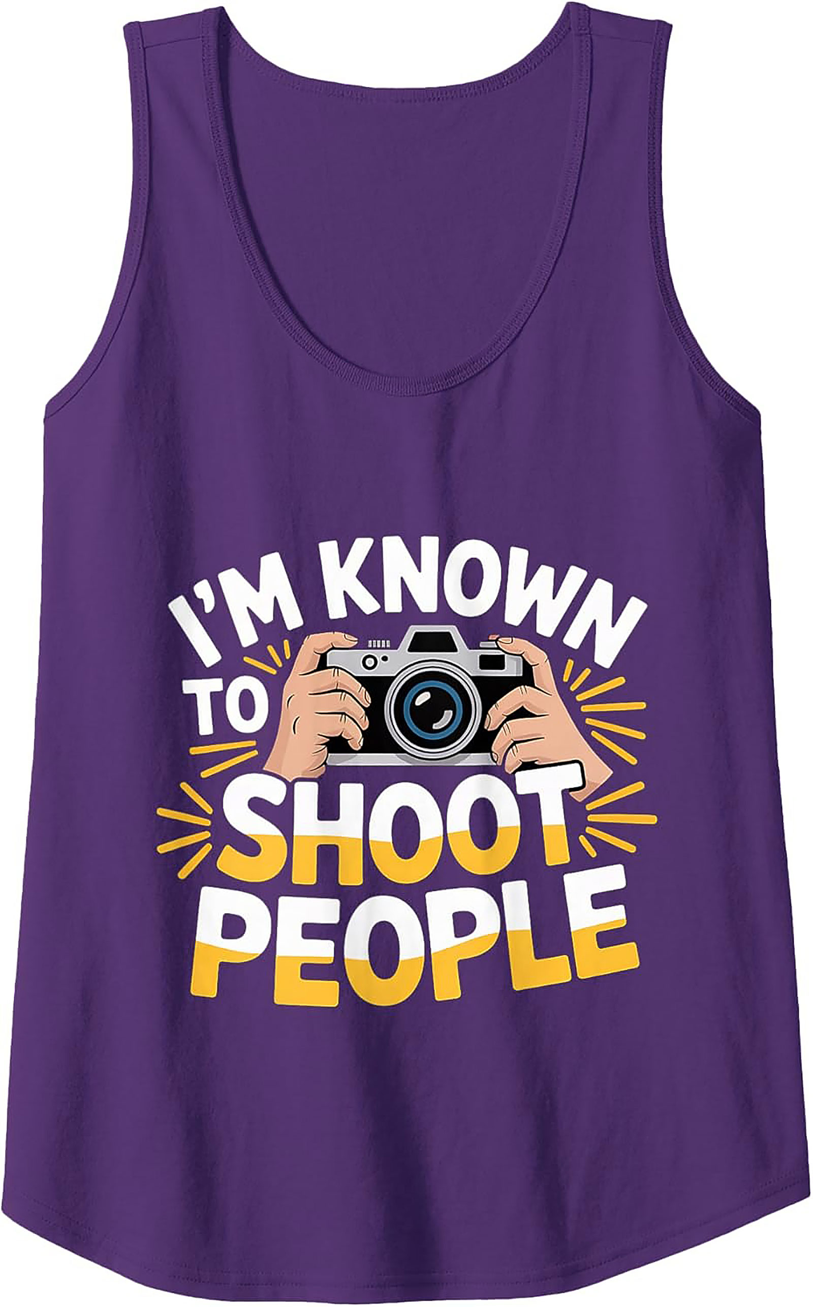 Funny Photographer Tank Top | Camera Graphic Sleeveless Shirt
