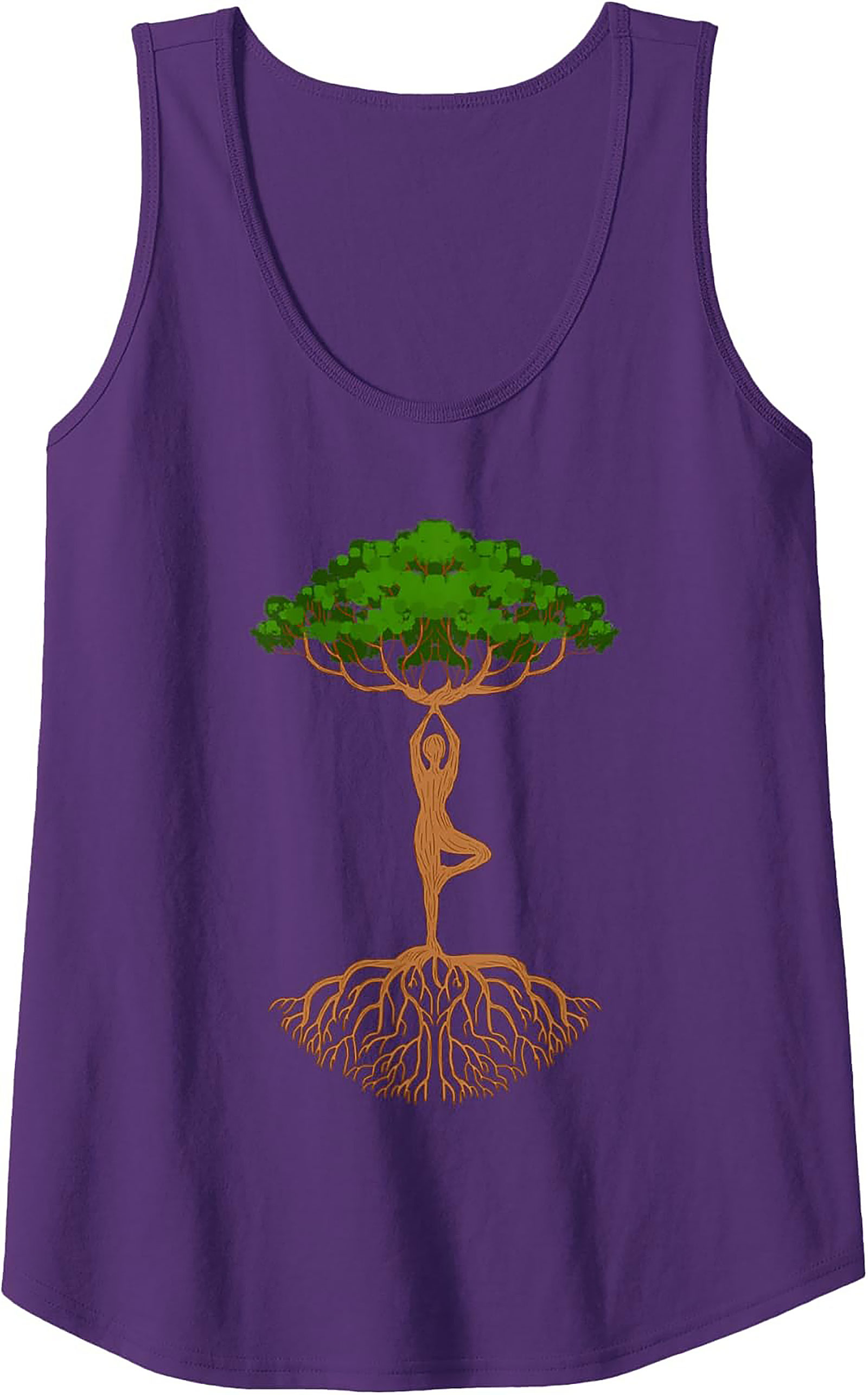 Yoga Tree Pose Tank Top Grounded Graphic Sleeveless Shirt