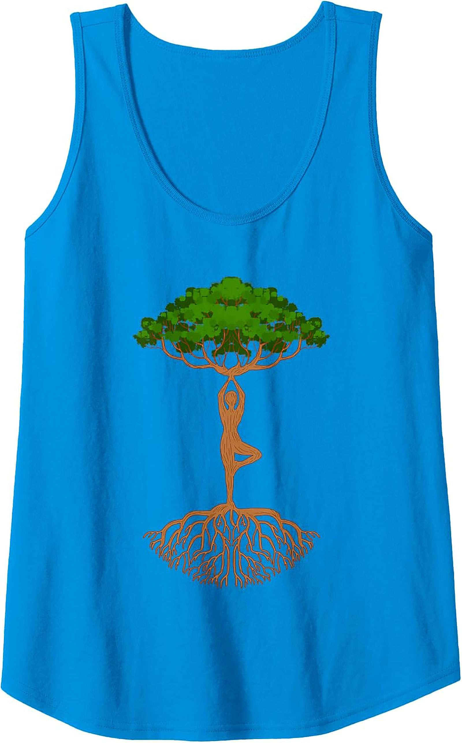 Yoga Tree Pose Tank Top Grounded Graphic Sleeveless Shirt