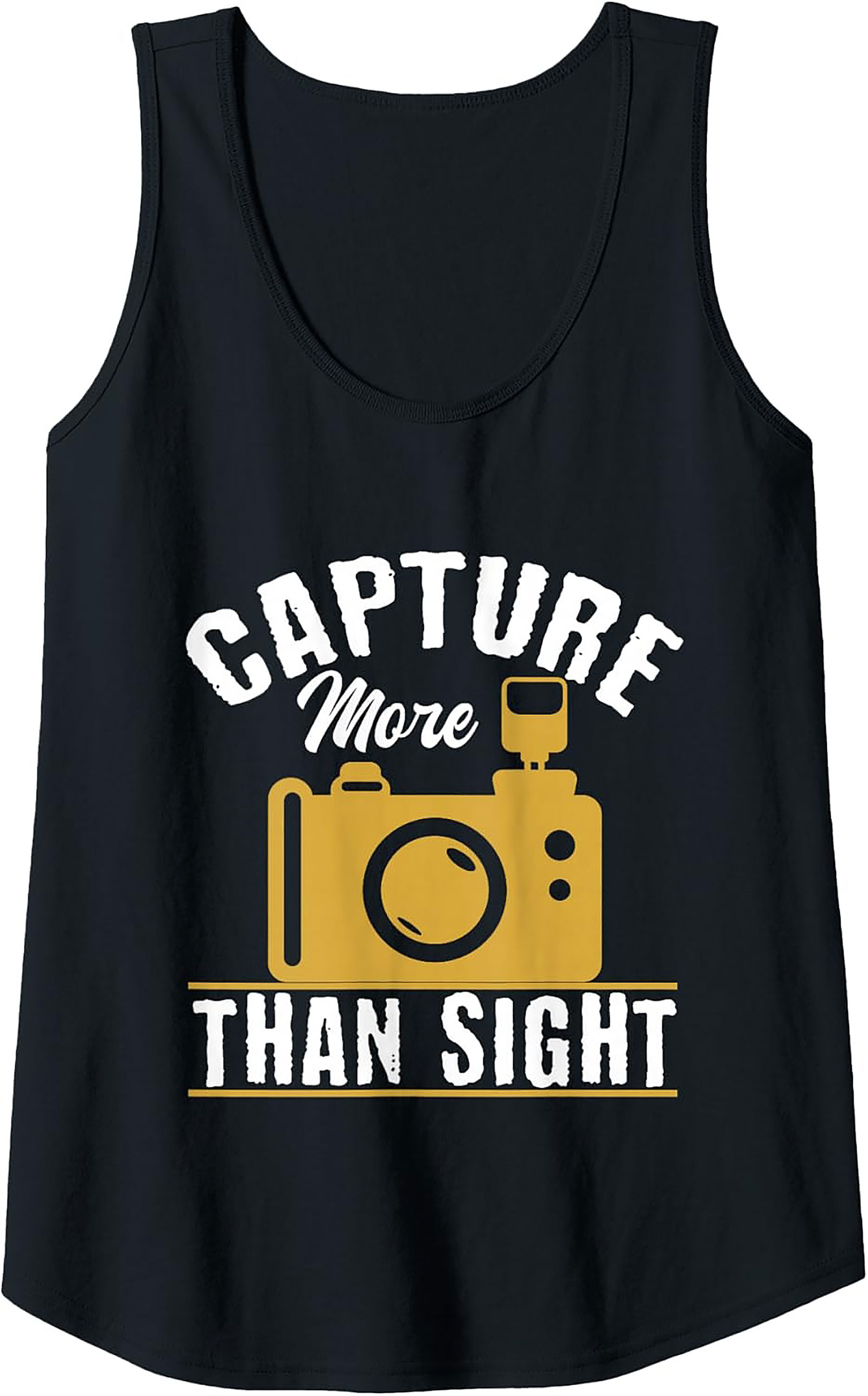 Camera Graphic Tank Top | Capture More Than Sight | Photographer Gift
