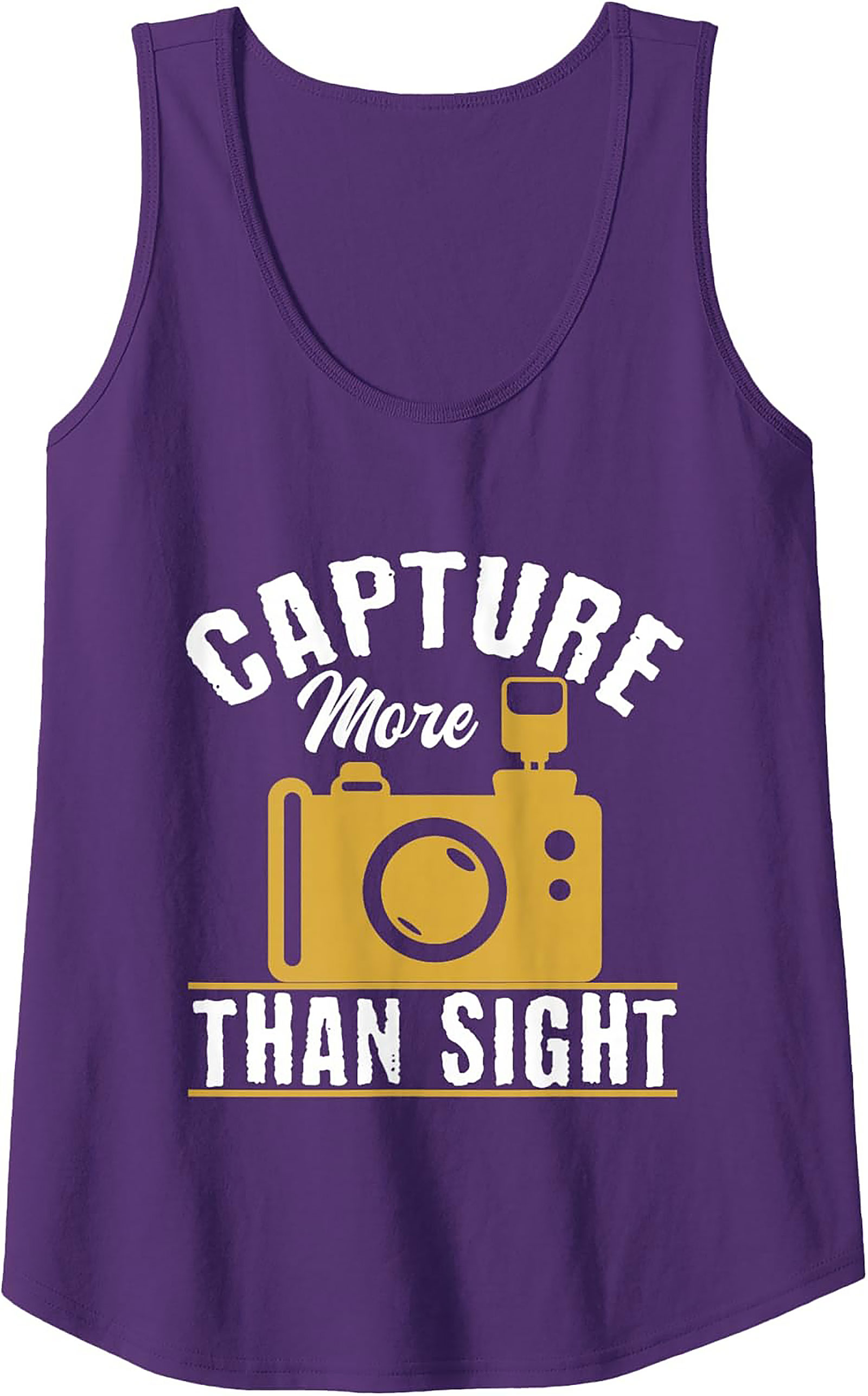 Camera Graphic Tank Top | Capture More Than Sight | Photographer Gift