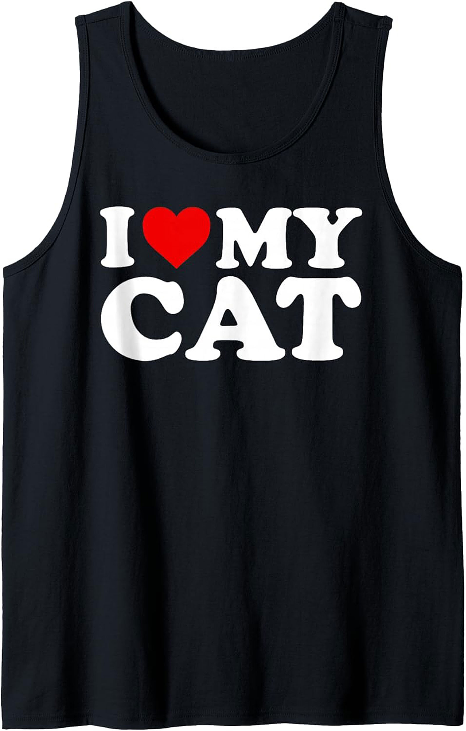 I Love My Cat Graphic Tank Top Unisex Sleeveless Shirt