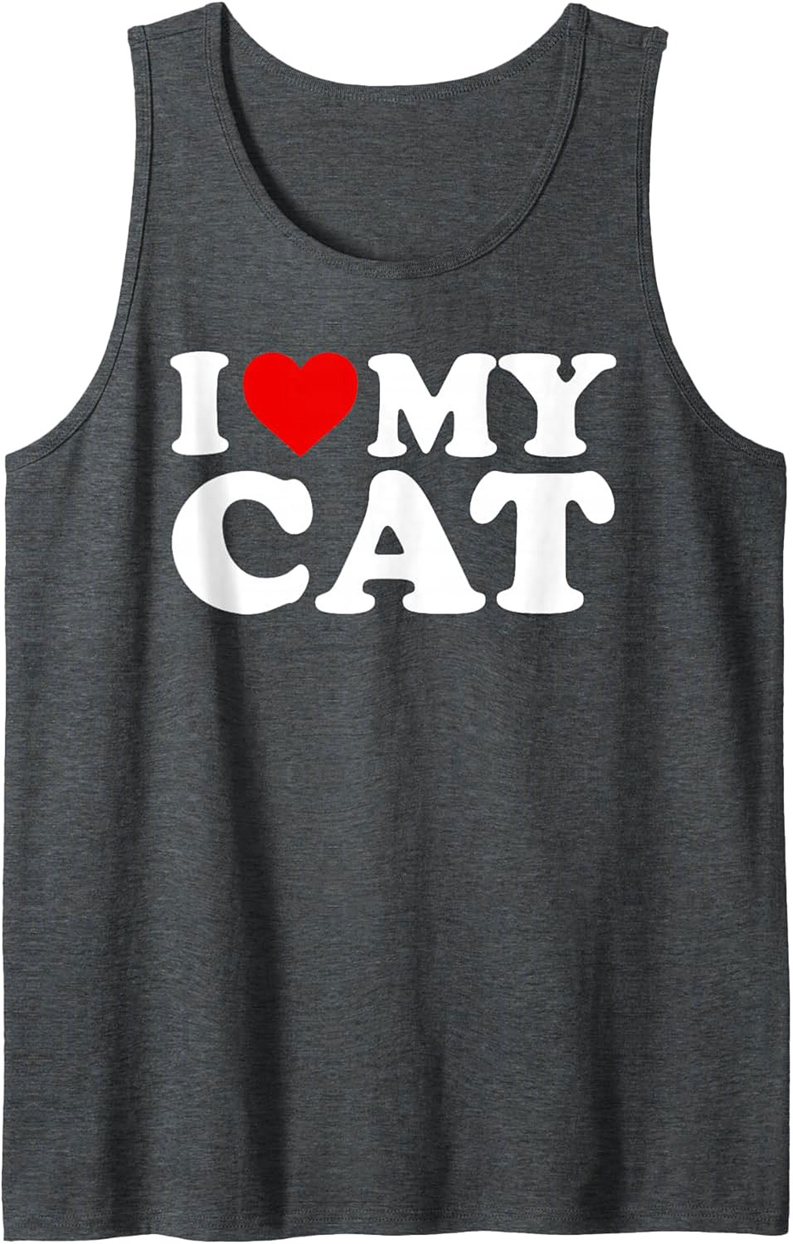 I Love My Cat Graphic Tank Top Unisex Sleeveless Shirt