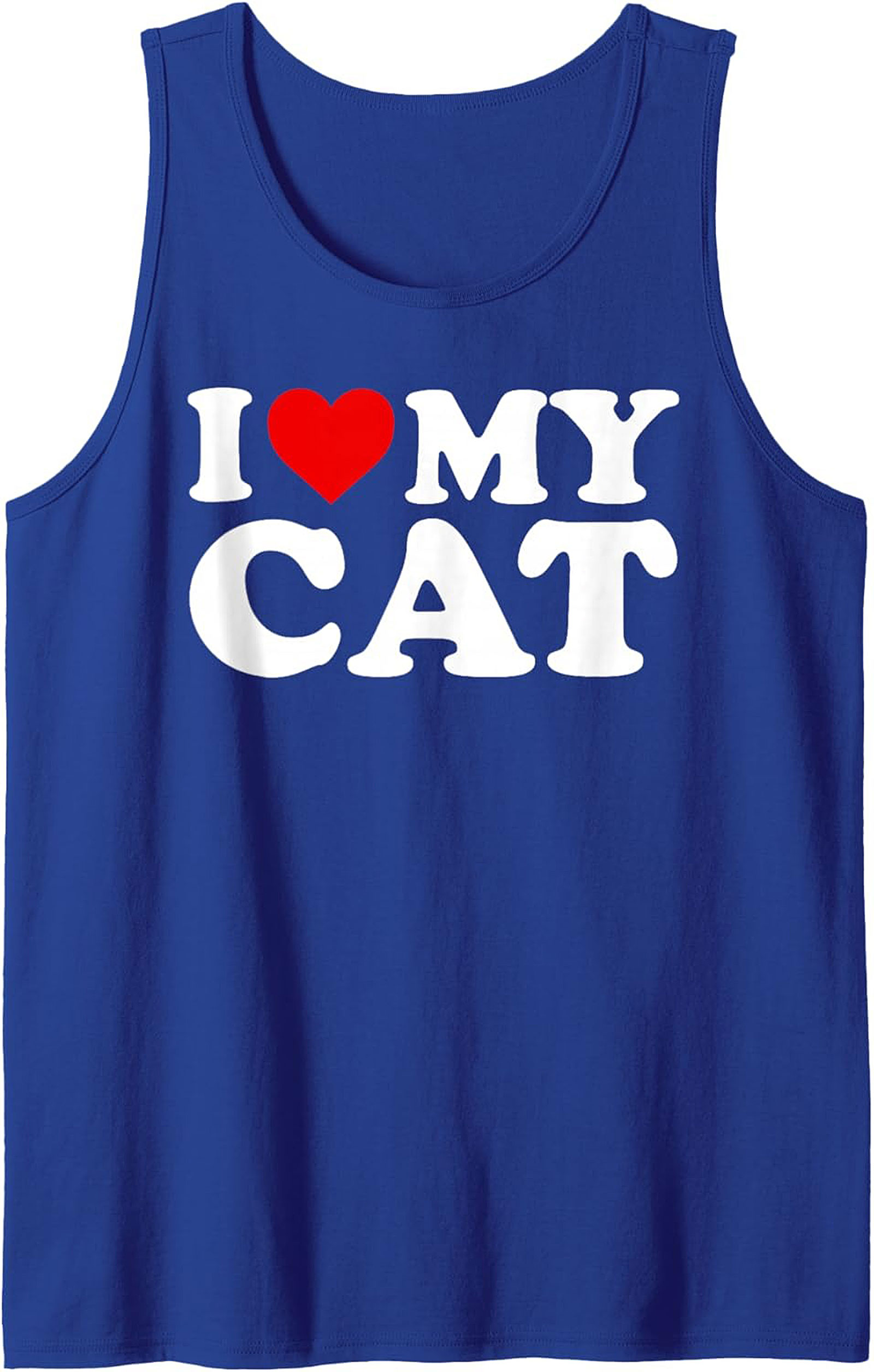 I Love My Cat Graphic Tank Top Unisex Sleeveless Shirt