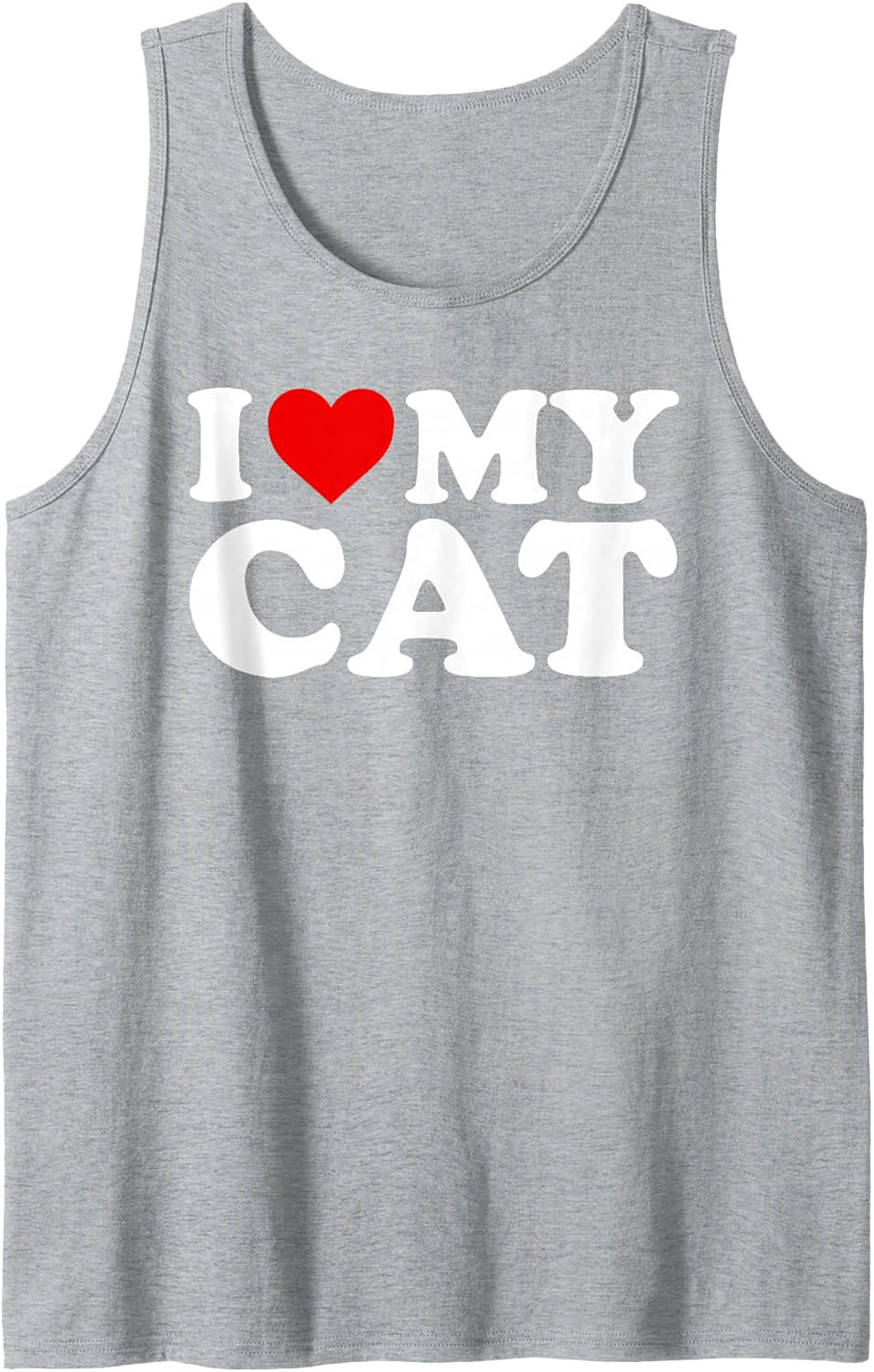 I Love My Cat Graphic Tank Top Unisex Sleeveless Shirt