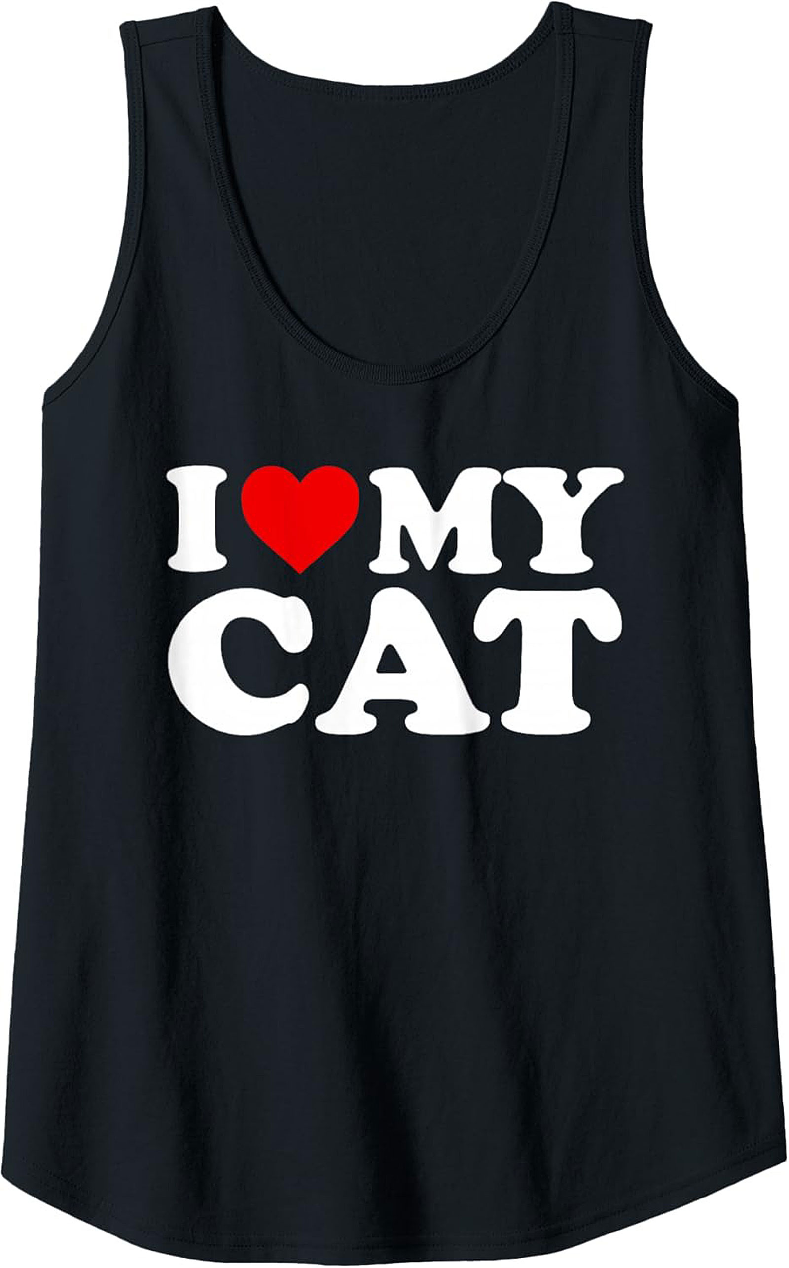 I Love My Cat Graphic Tank Top Unisex Sleeveless Shirt