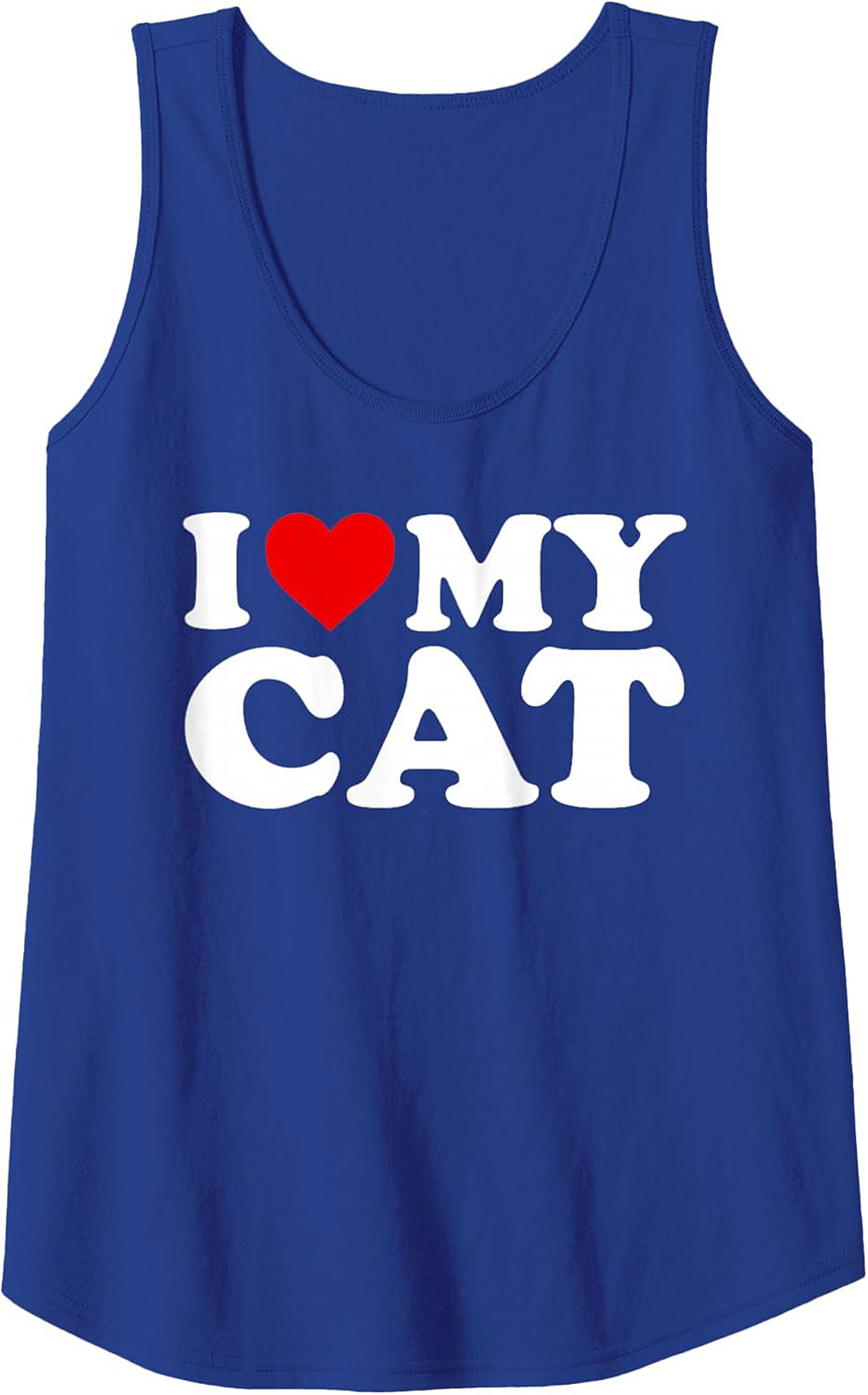 I Love My Cat Graphic Tank Top Unisex Sleeveless Shirt
