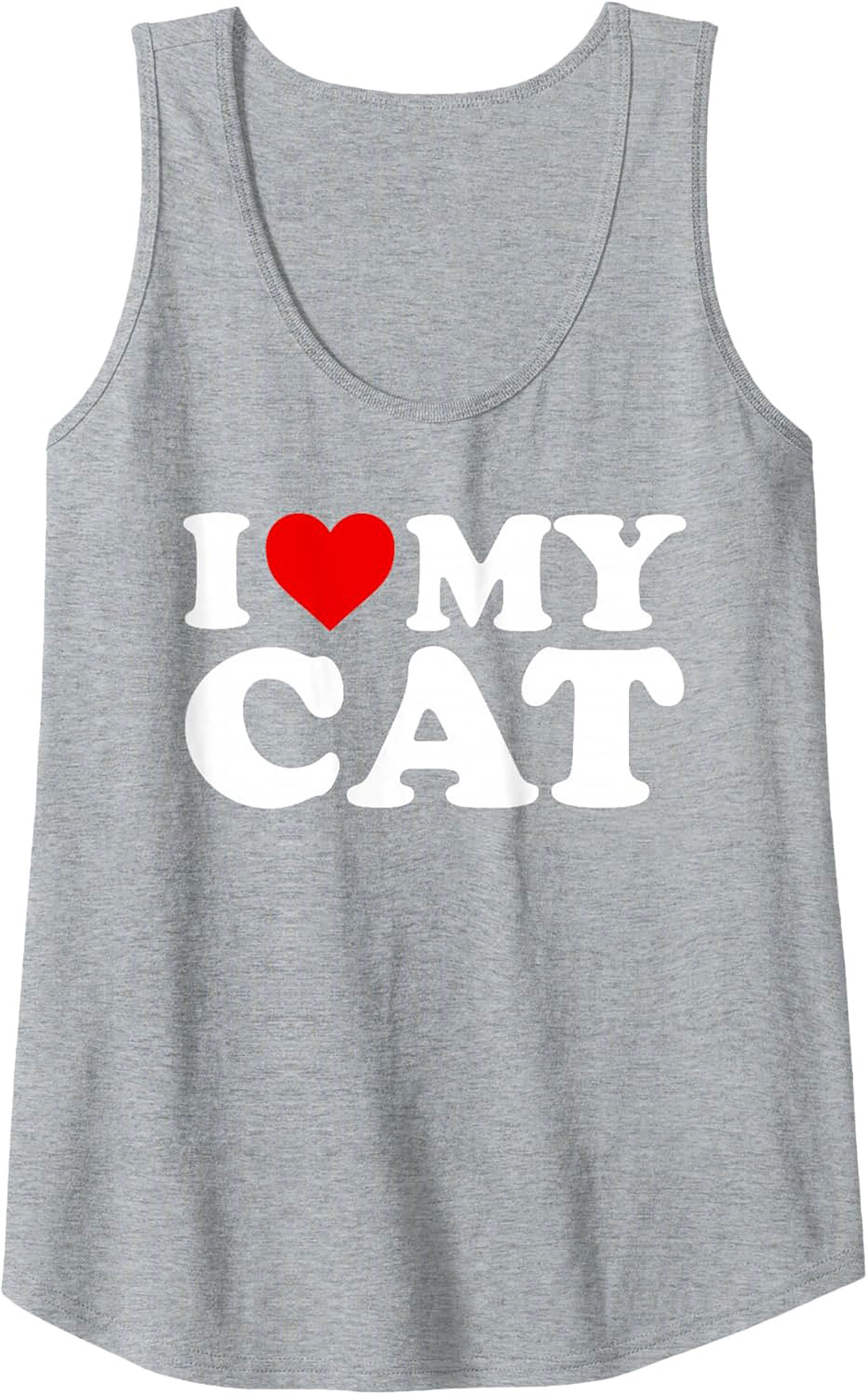 I Love My Cat Graphic Tank Top Unisex Sleeveless Shirt