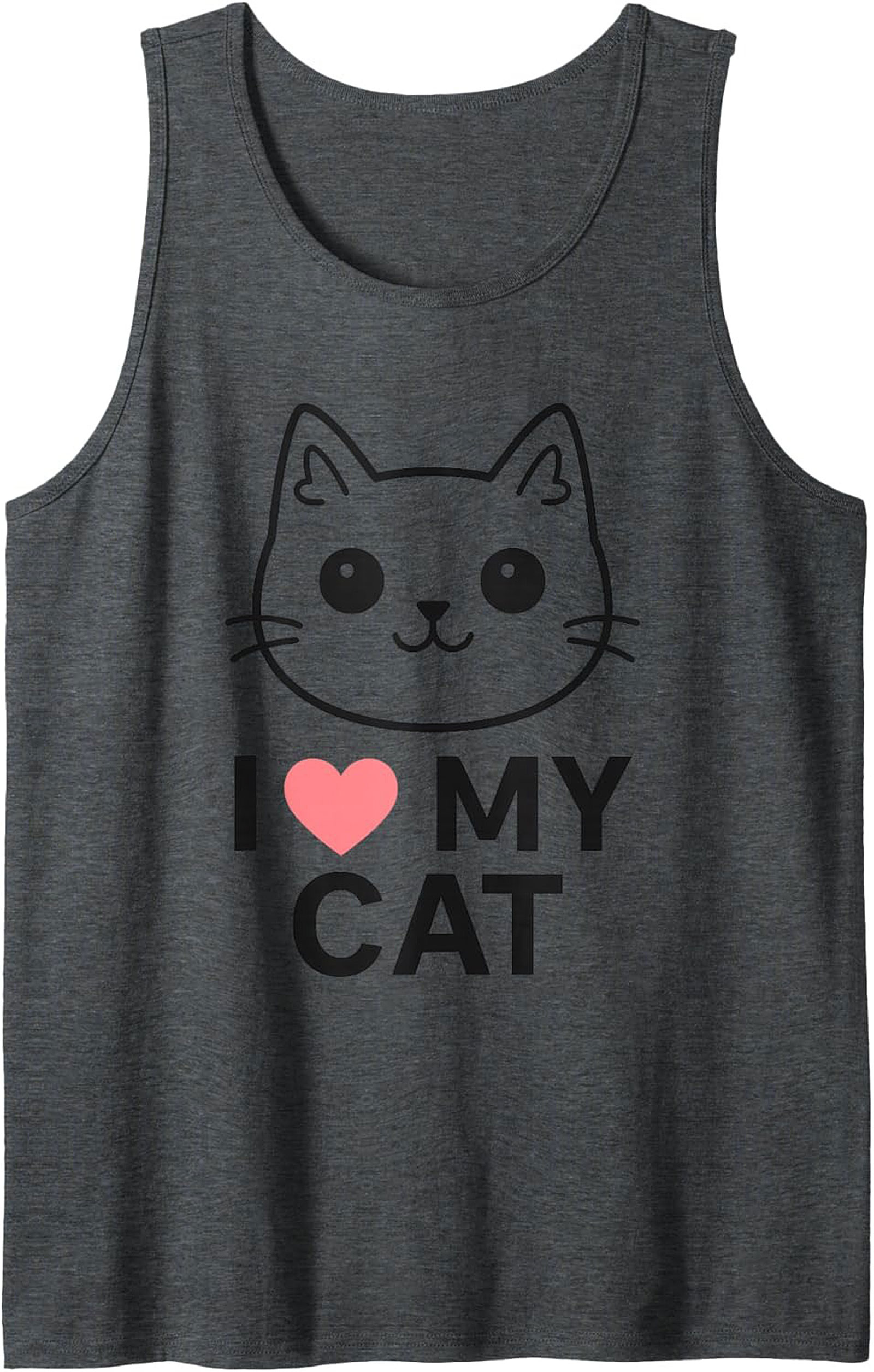 Cute Cat Lover Graphic Tank Soft Unisex Sleeveless Shirt
