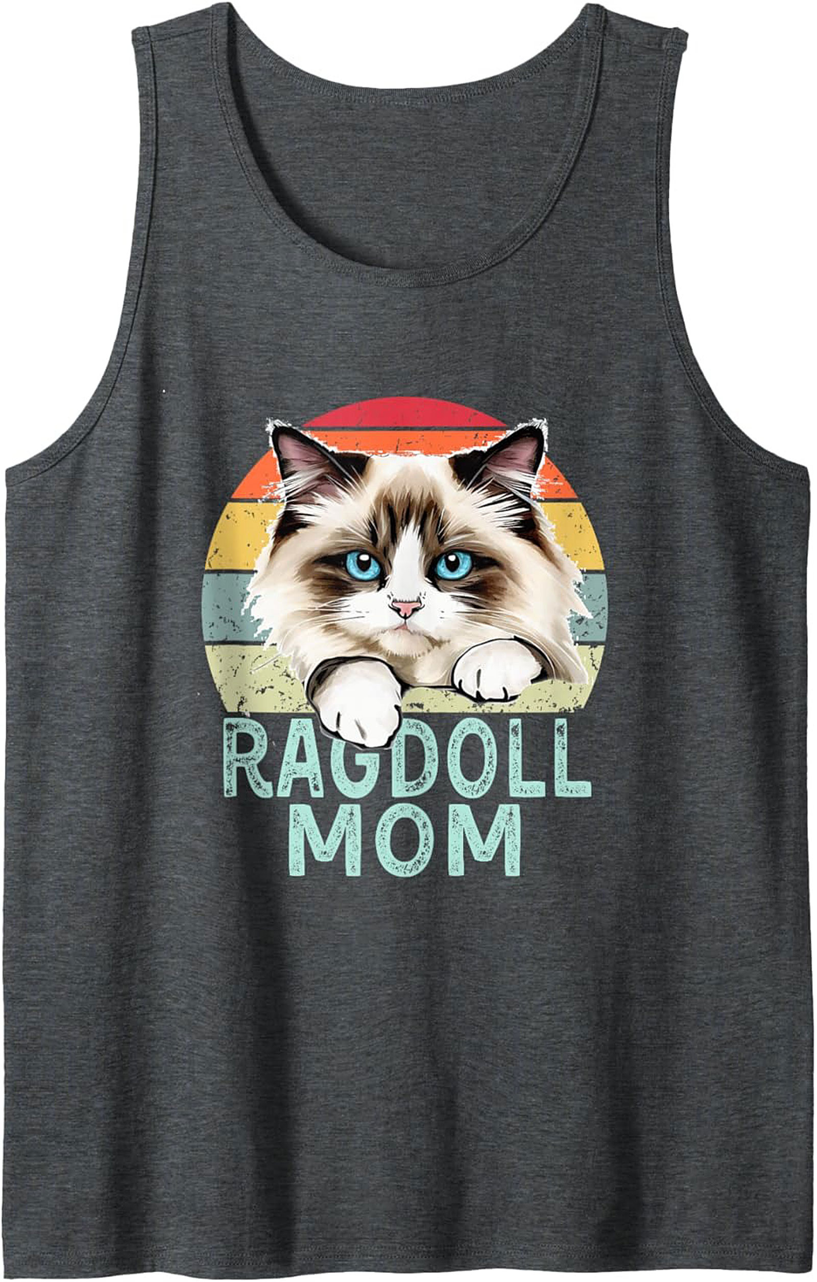  Ragdoll Mom Graphic Tank Top Vintage Sleeveless Shirt