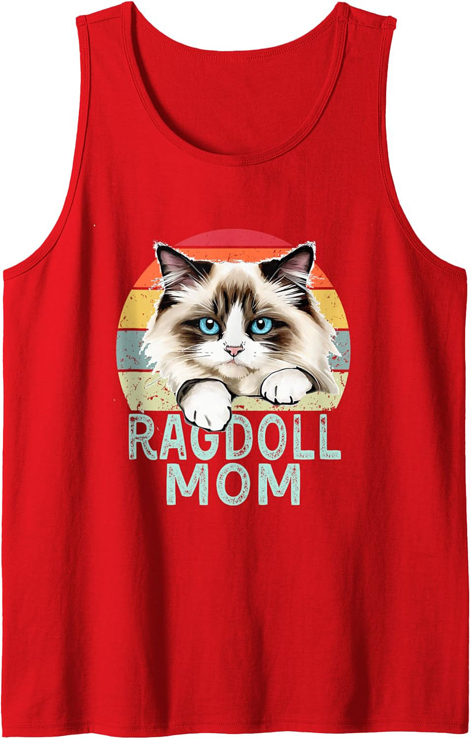  Ragdoll Mom Graphic Tank Top Vintage Sleeveless Shirt