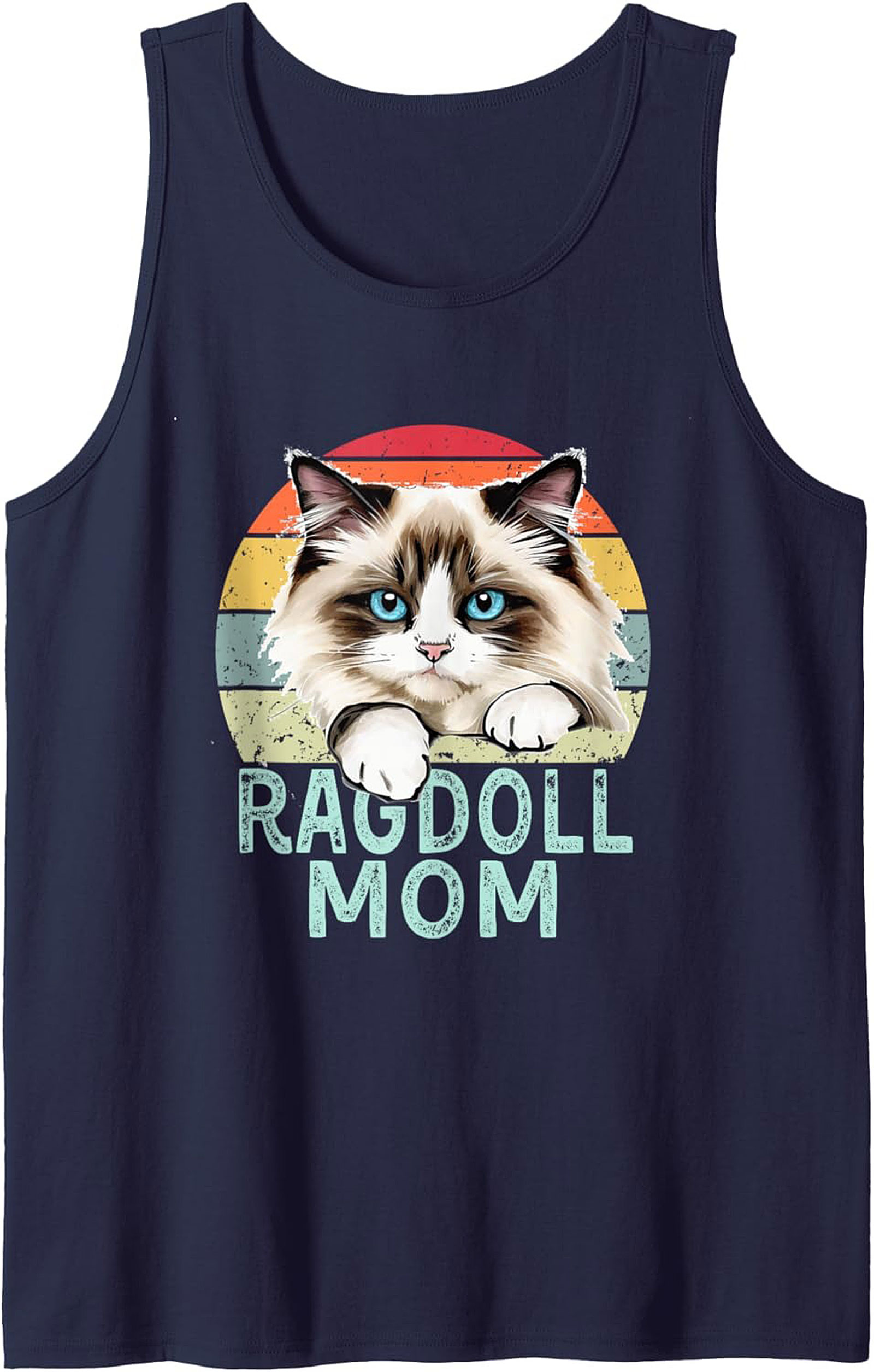  Ragdoll Mom Graphic Tank Top Vintage Sleeveless Shirt