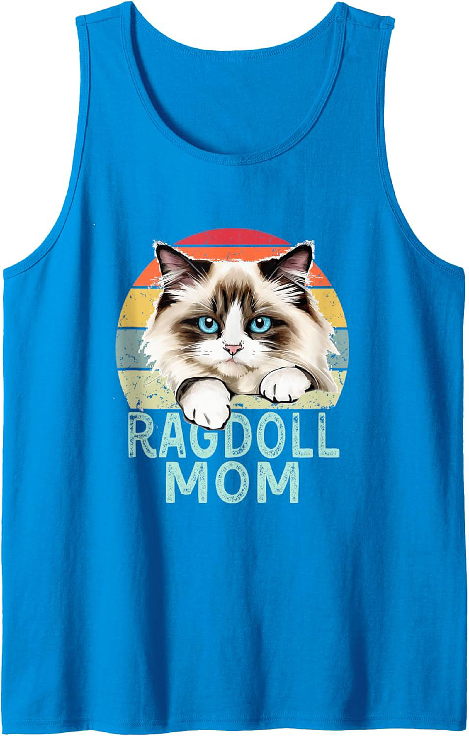  Ragdoll Mom Graphic Tank Top Vintage Sleeveless Shirt