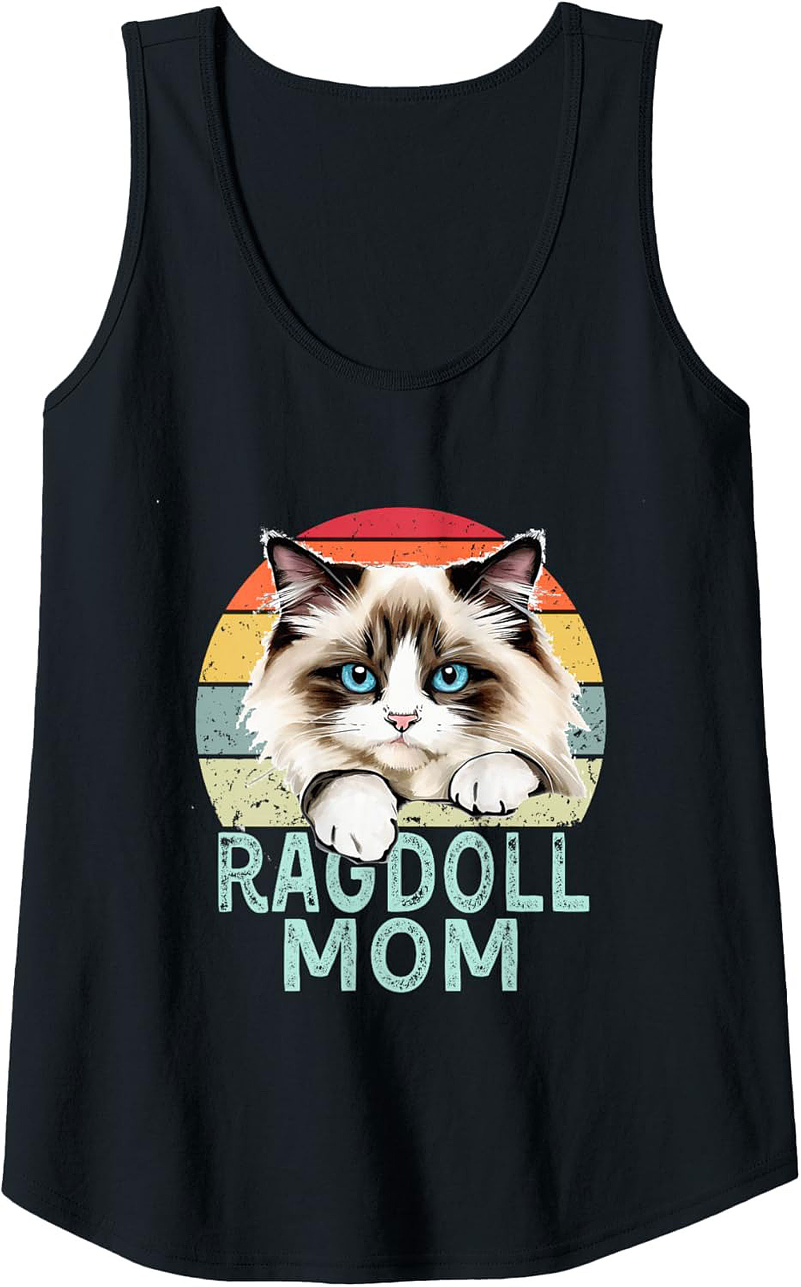 Ragdoll Mom Graphic Tank Top Vintage Sleeveless Shirt