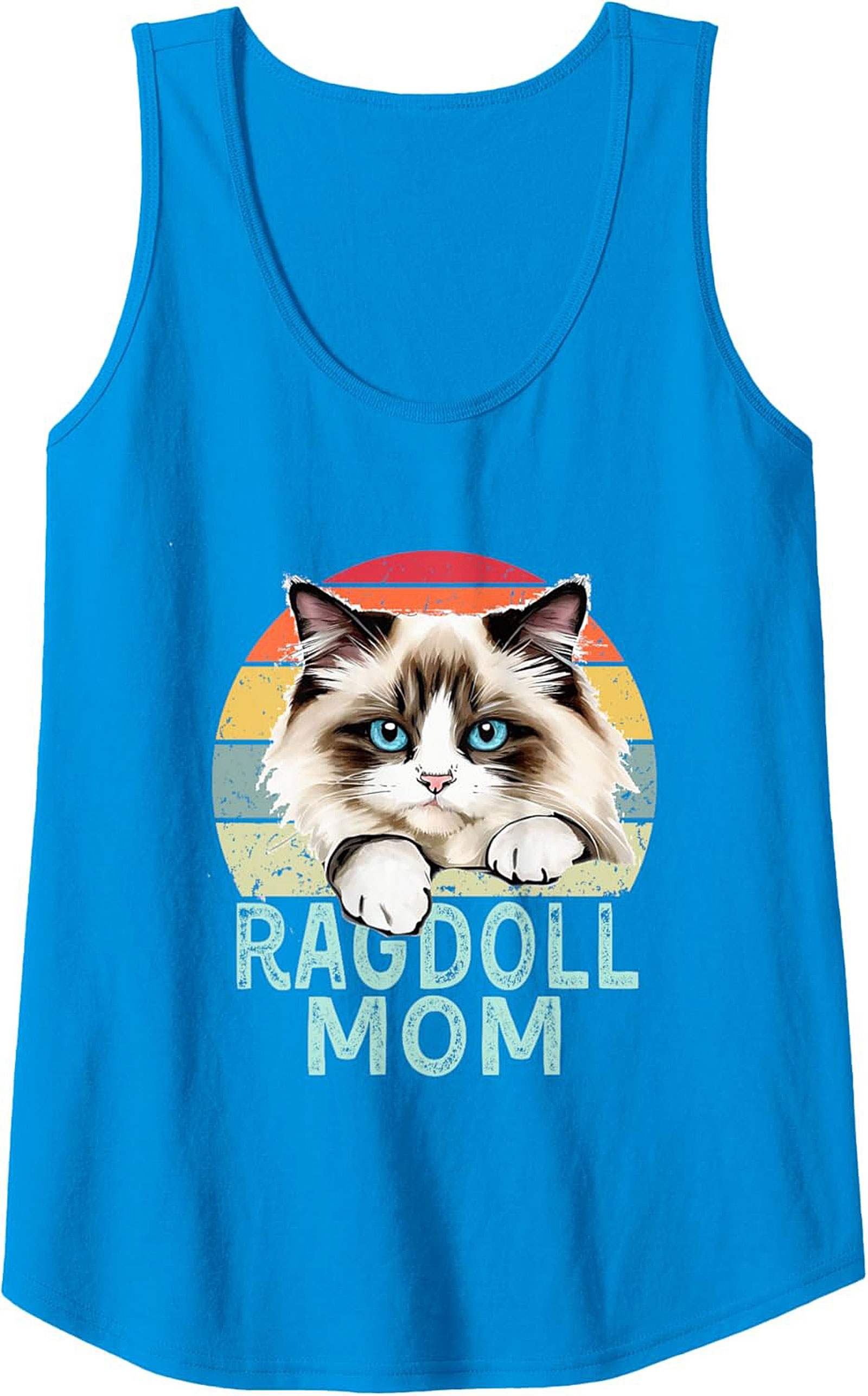  Ragdoll Mom Graphic Tank Top Vintage Sleeveless Shirt