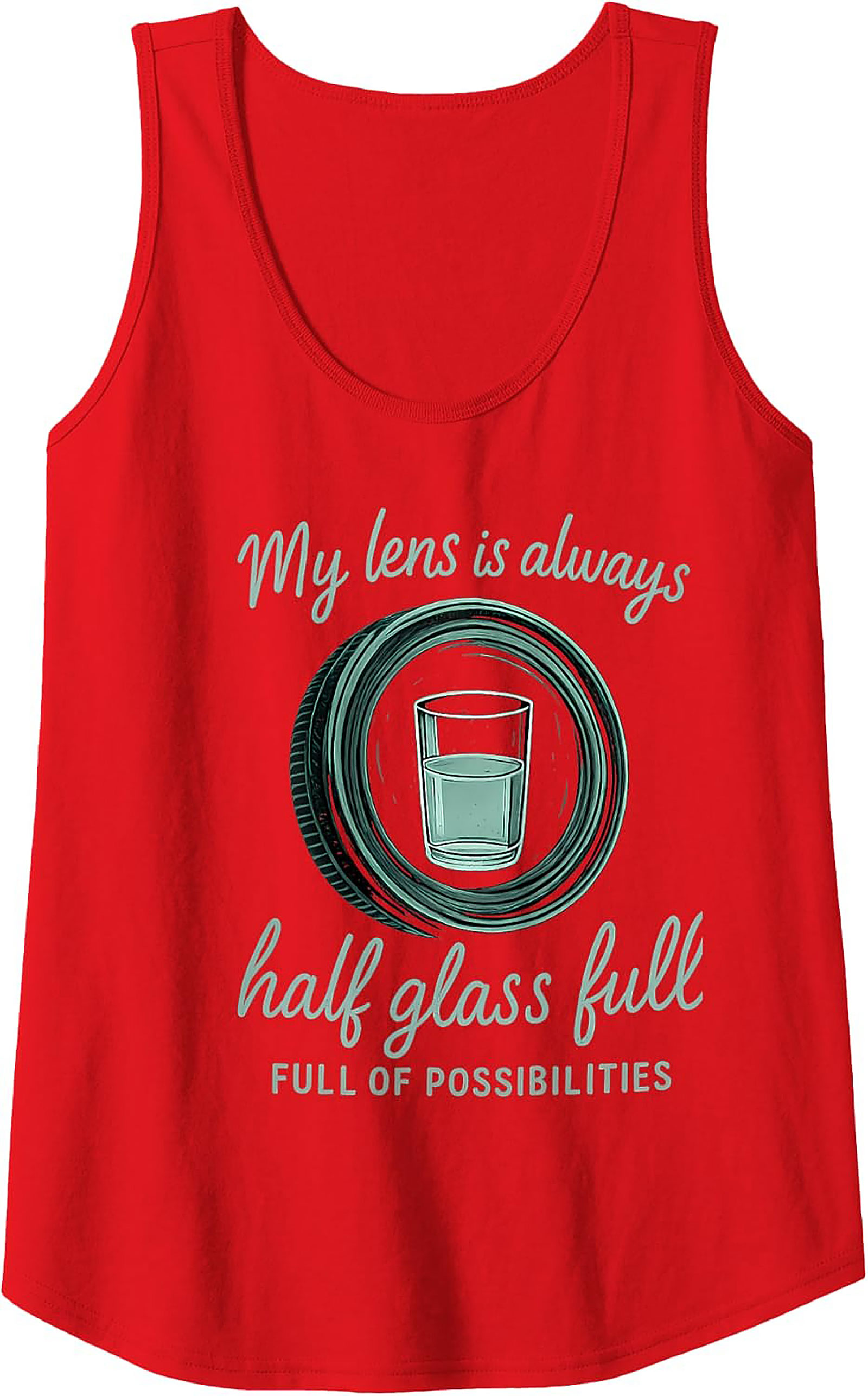 Photographer Tank Top | Half Glass Full Graphic Tank