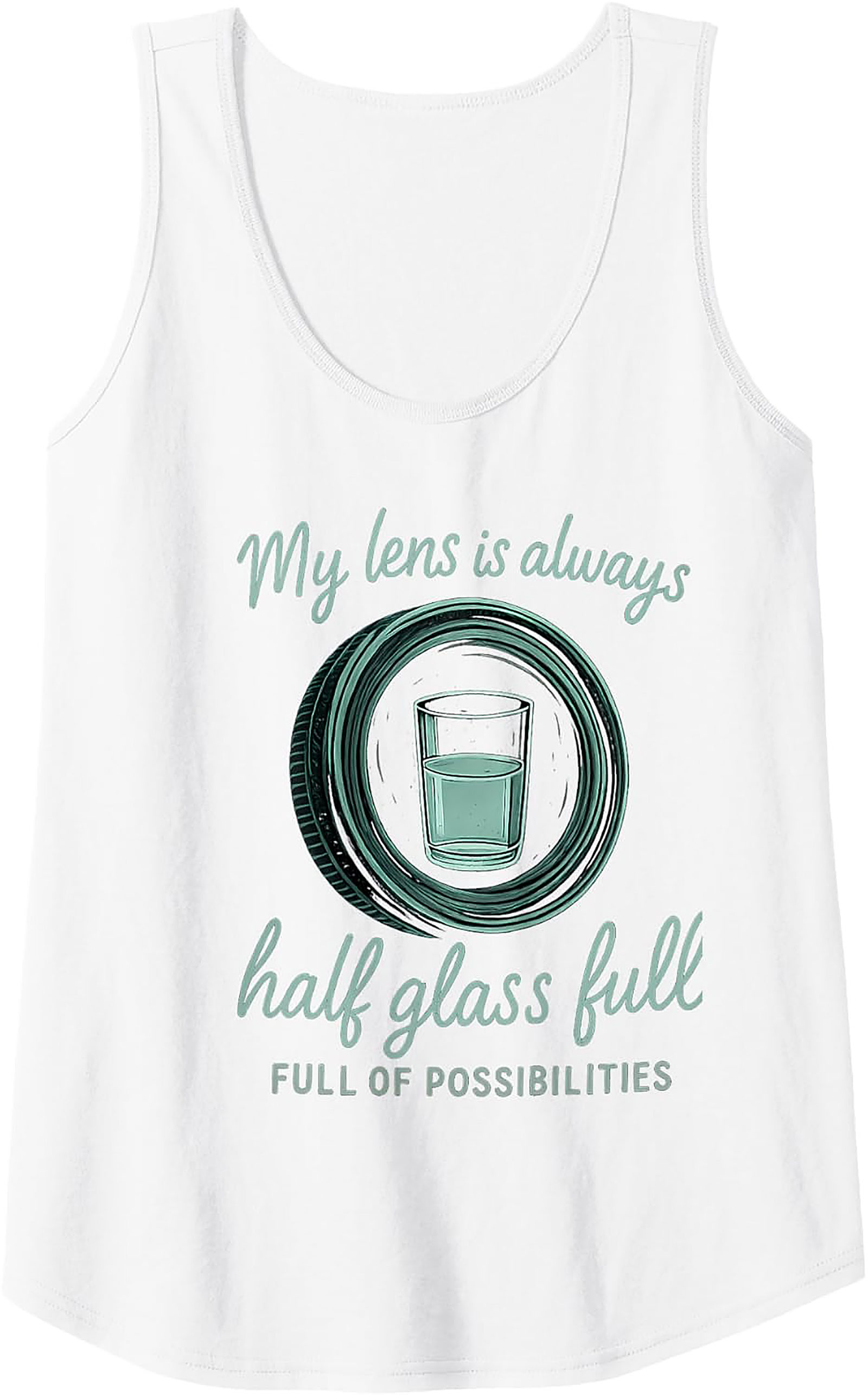 Photographer Tank Top | Half Glass Full Graphic Tank