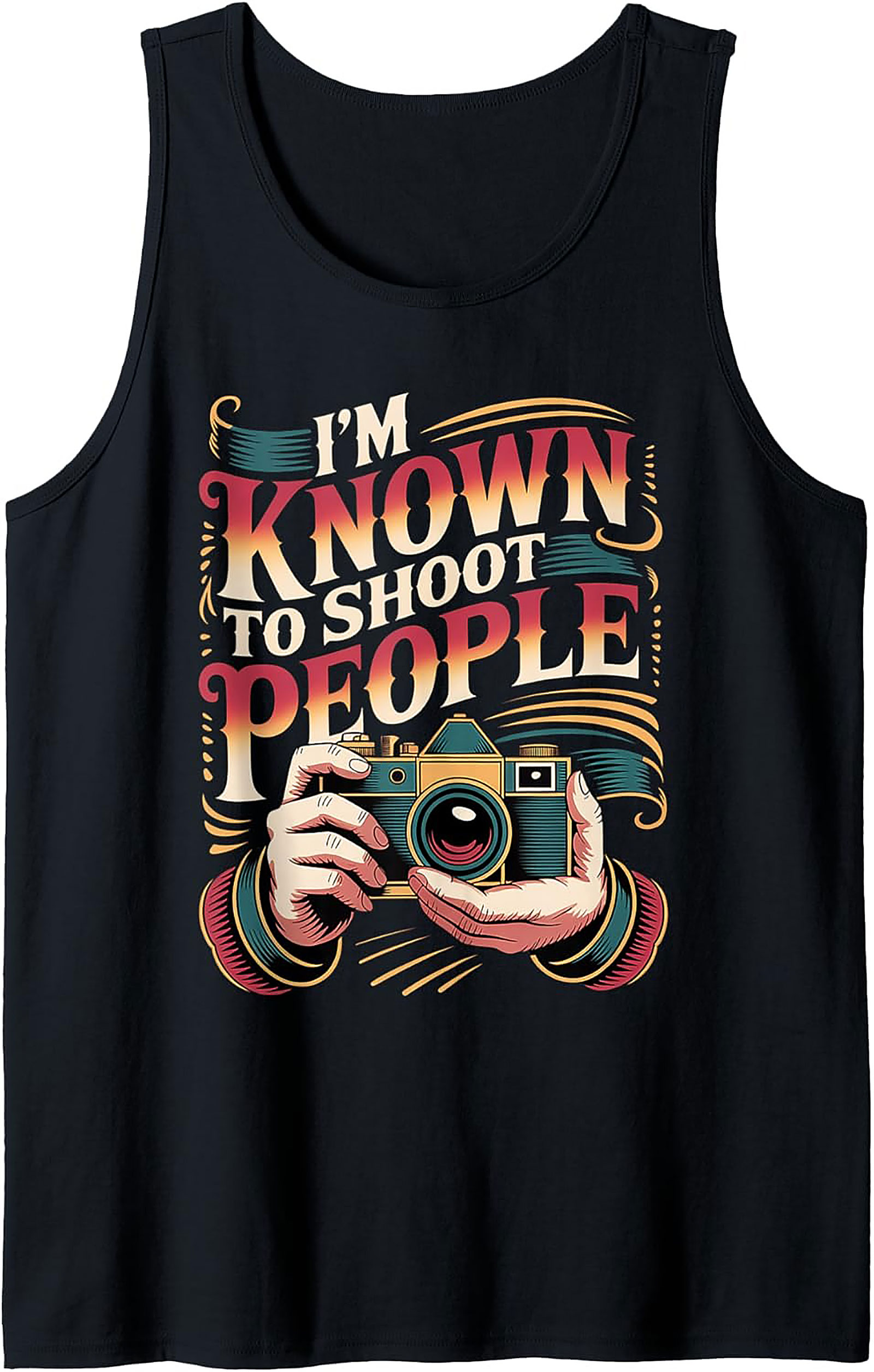 Funny Photographer Graphic Tank Top | "I Shoot People" Gift