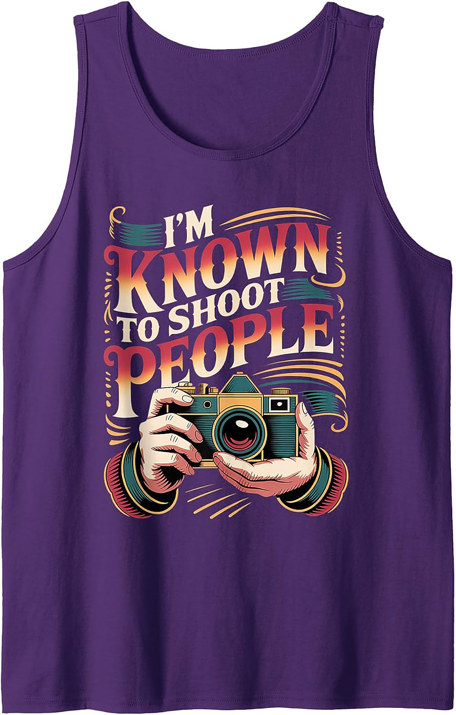 Funny Photographer Graphic Tank Top | "I Shoot People" Gift